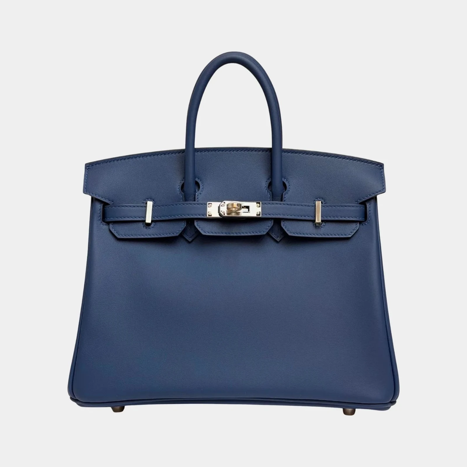Hermès Birkin 25 Swift Blue Tie PHW