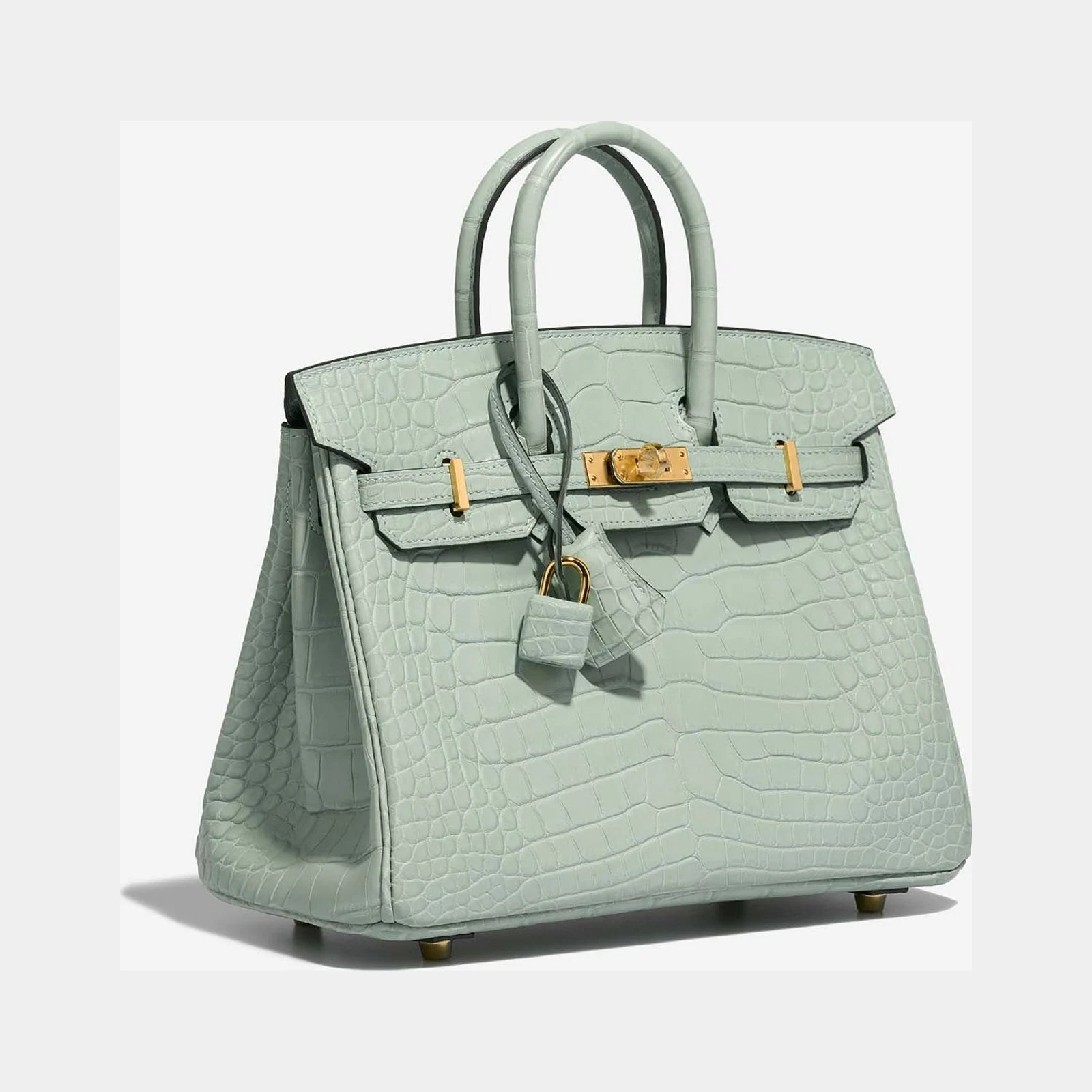Hermès Birkin 25 Matte Alligator Vert d'Eau GHW