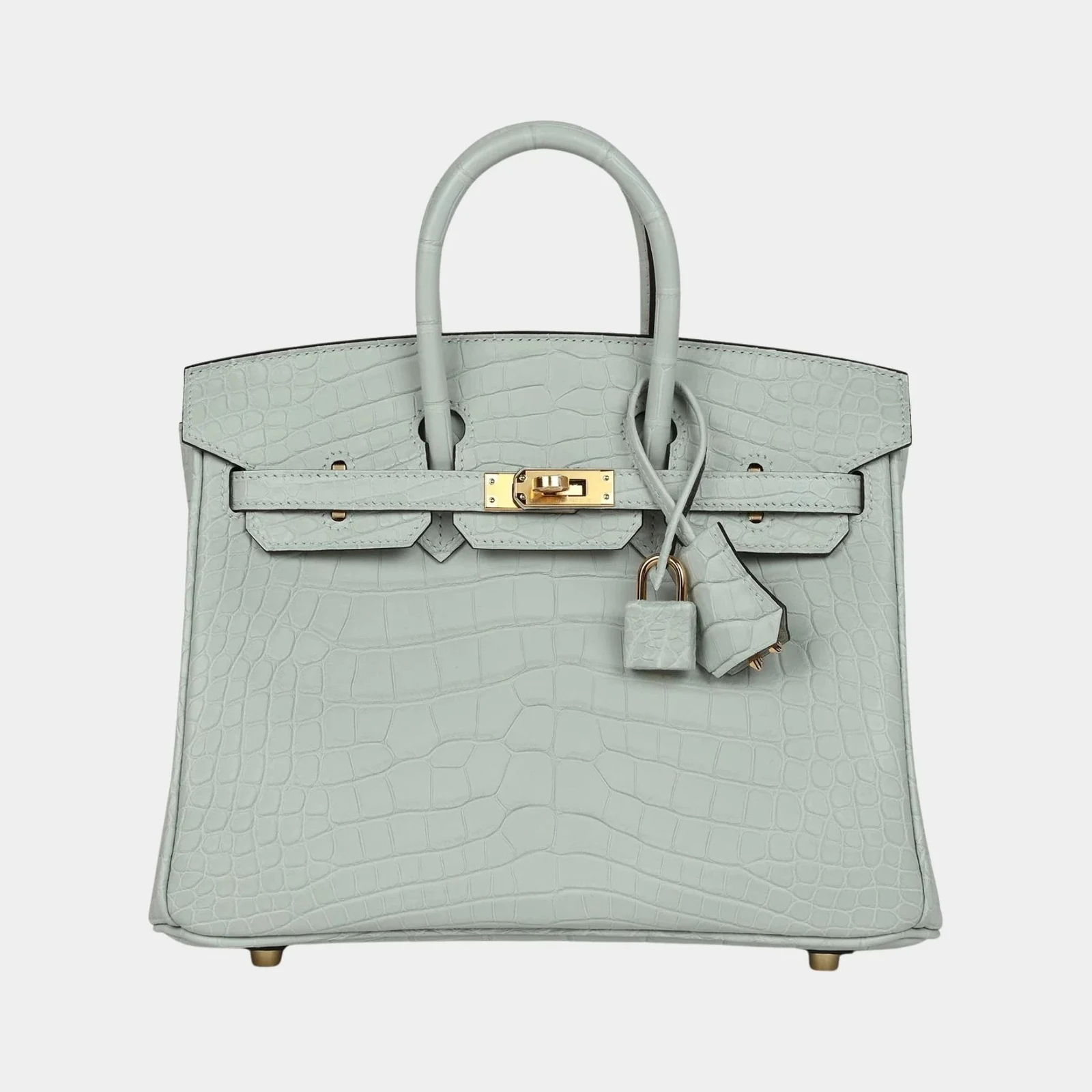 Hermès Birkin 25 Gris Neve Alligator GHW