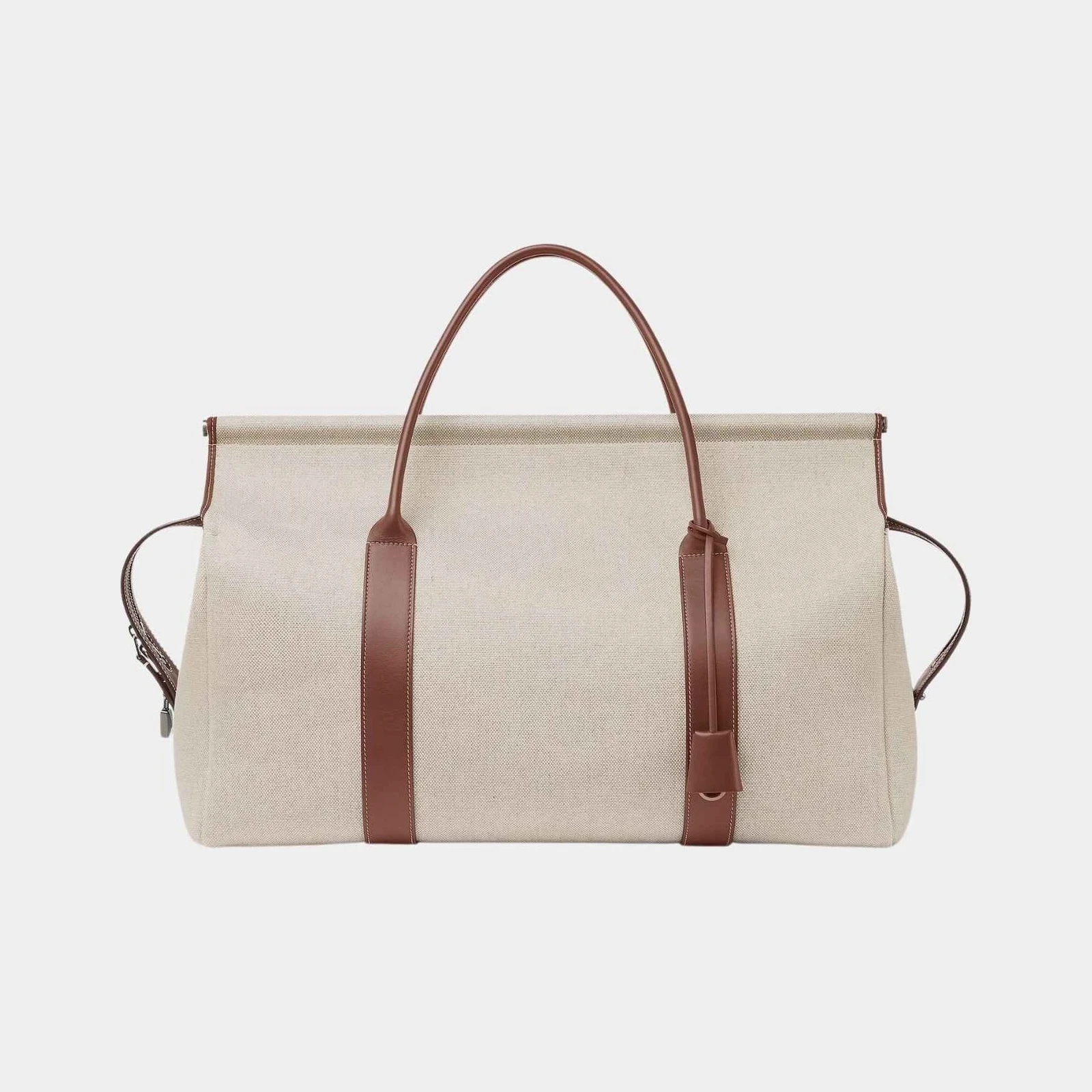 Loro Piana Loom Weekender Bag L42 Cotton-Linen And Calfskin