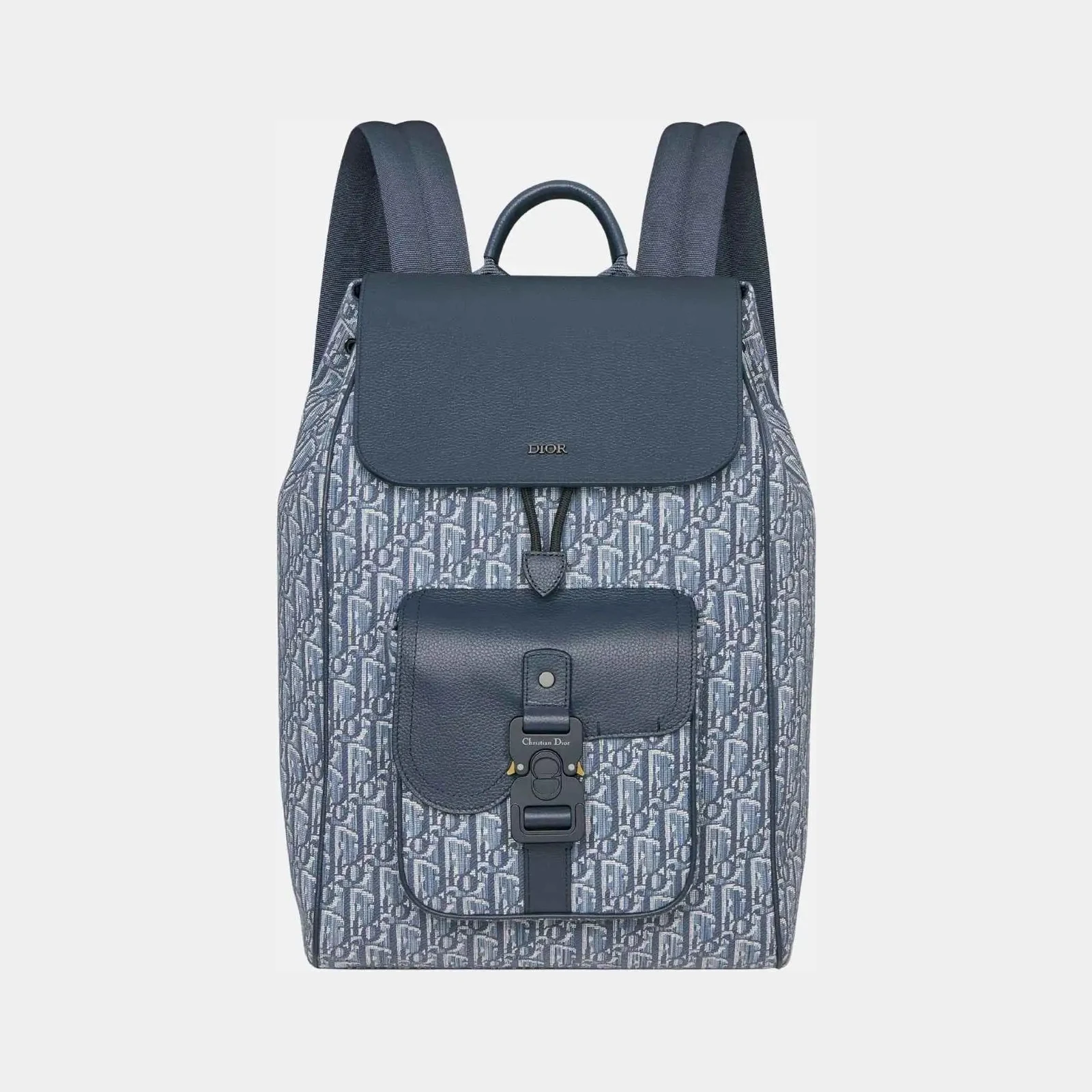 Dior Saddle Flap Backpack in Oblique and Grained Calfskin