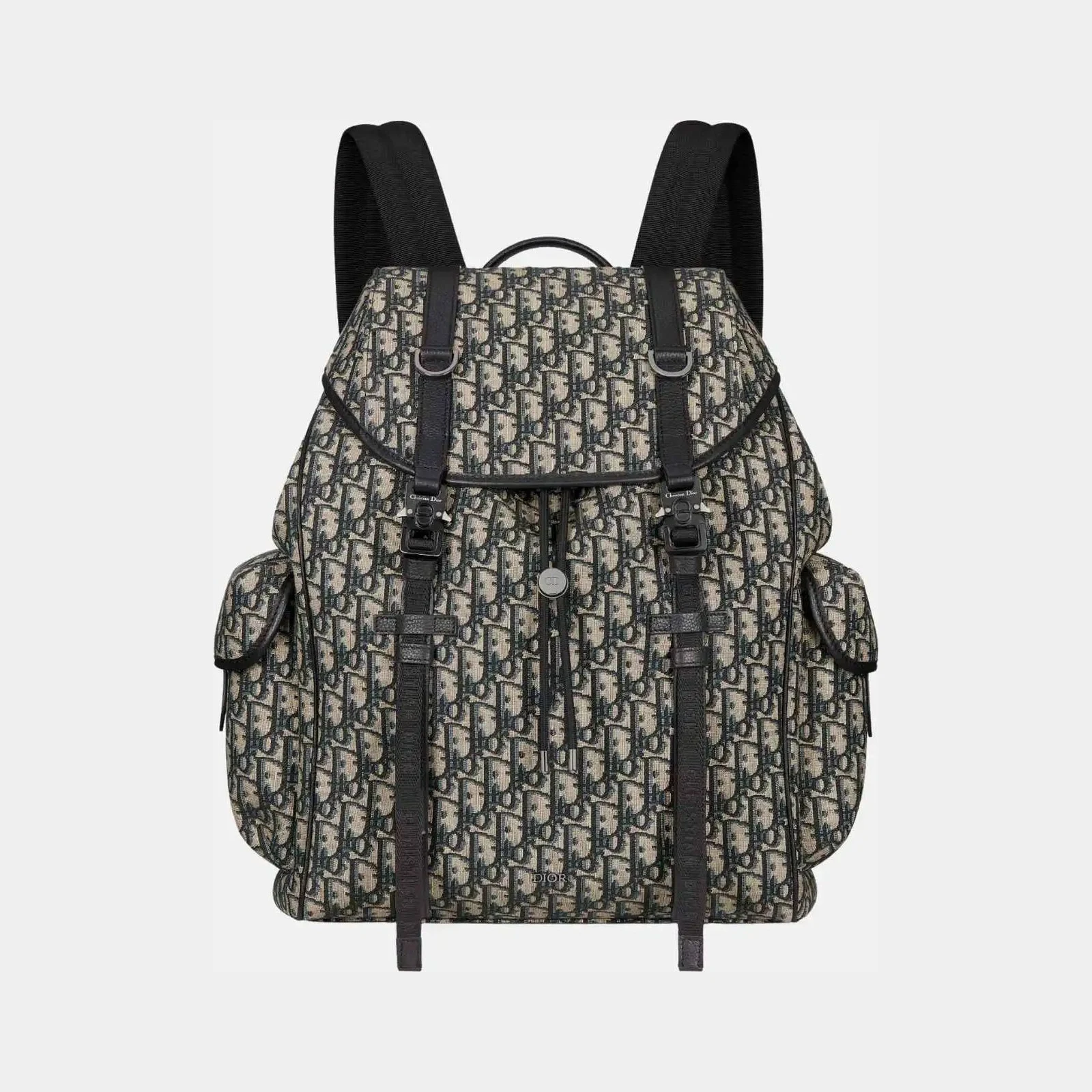 Dior Hit The Road Flap Backpack in Calfskin and Jacquard
