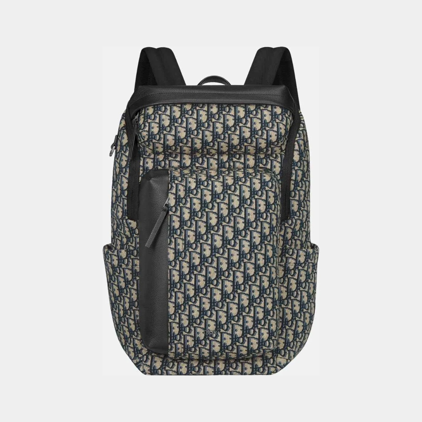 Dior Rider Soft Zipped Backpack in Jacquard & Grained Calfskin