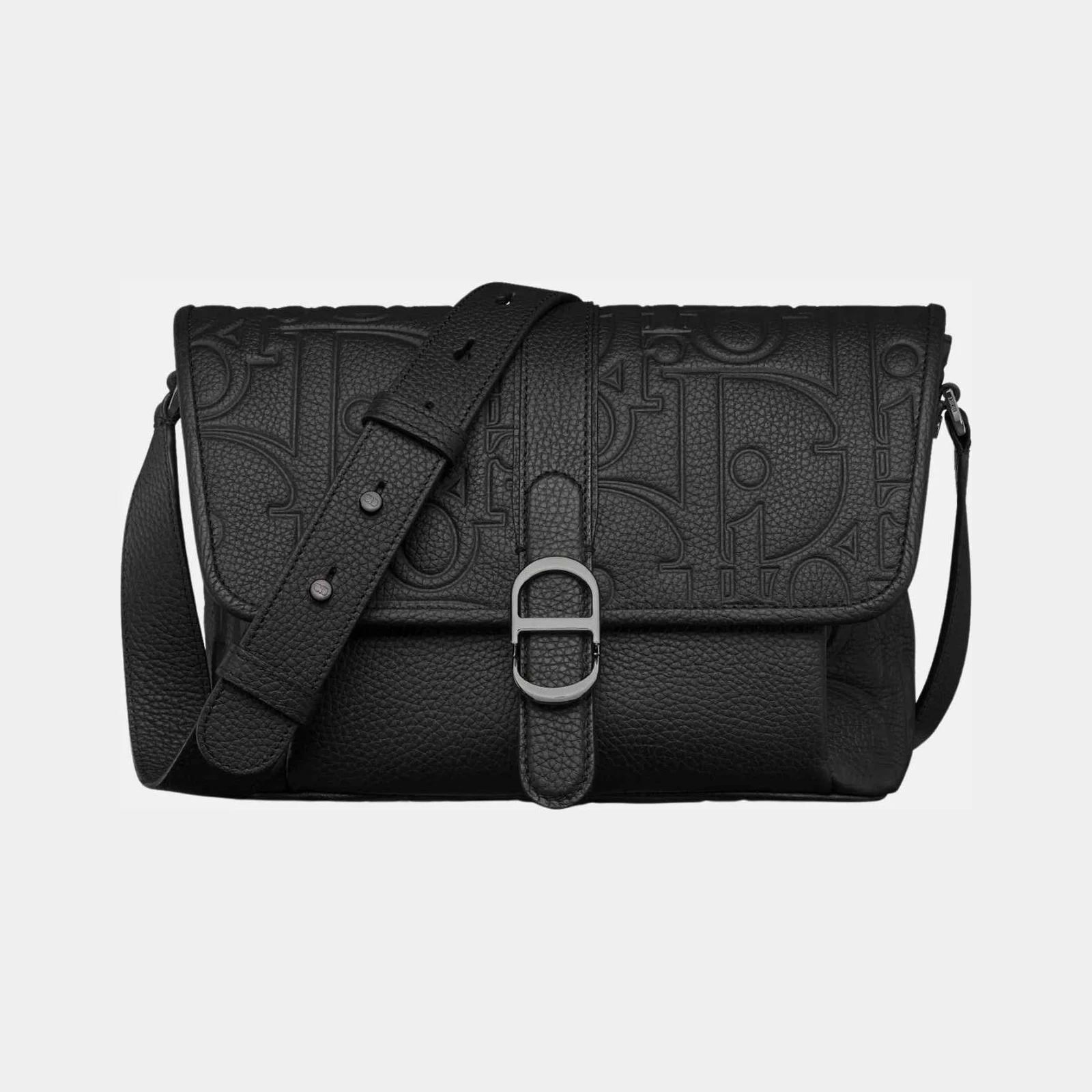 Dior Medium Daily Messenger Bag With Flap in Grained Calfskin