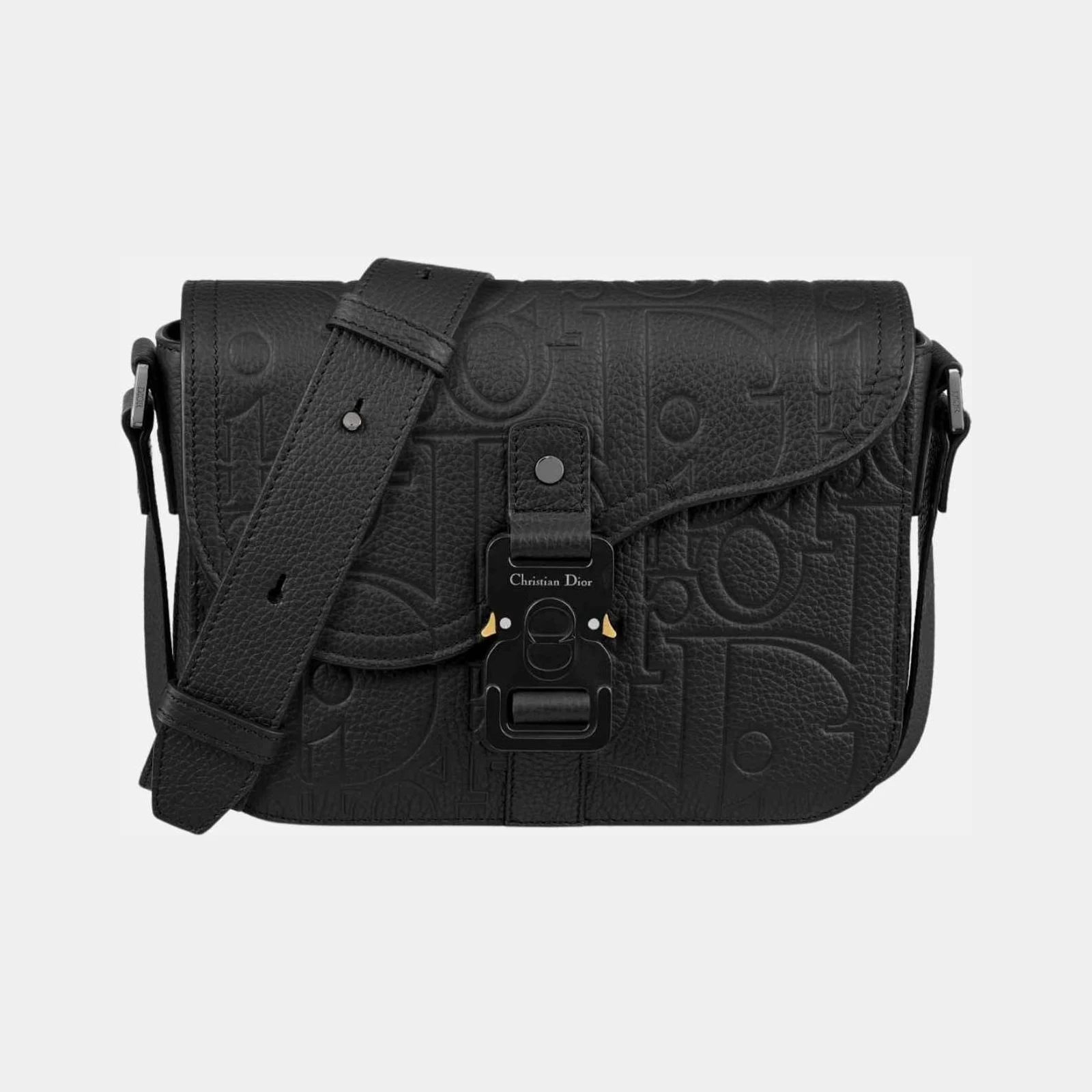 Dior Small Saddle Messenger Bag With Flap In Leather And Calfskin