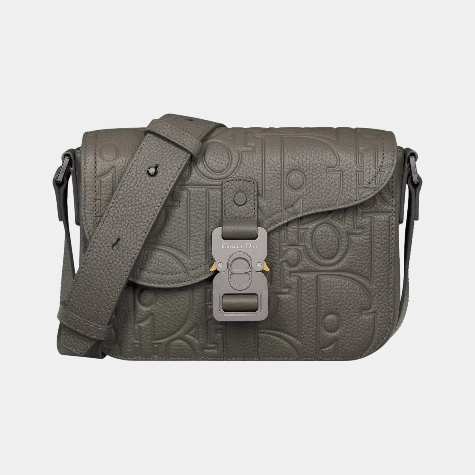 Dior Small Saddle Messenger Bag With Flap In Leather And Calfskin