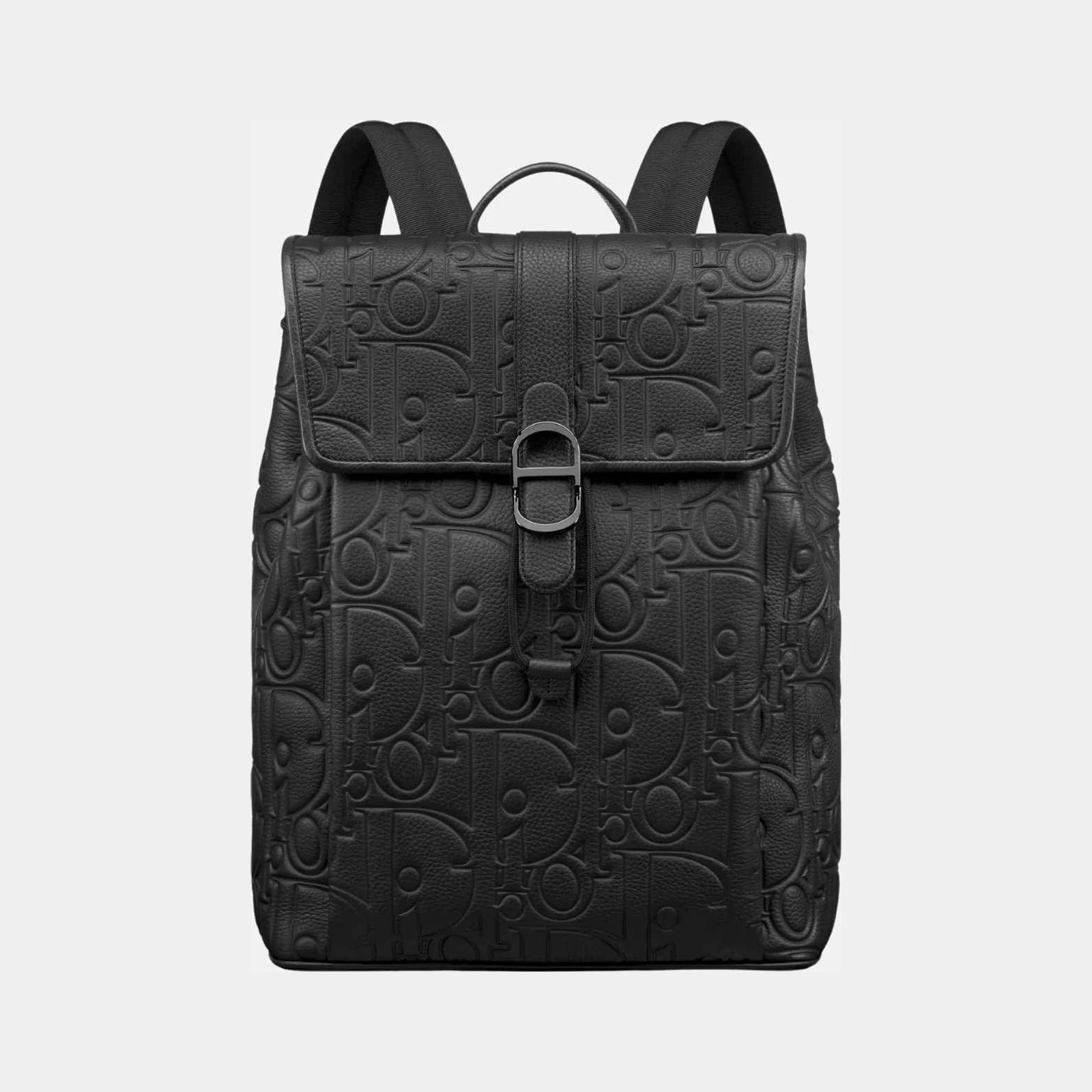 Dior Daily Backpack with Flap in Gravity and Grained Calfskin