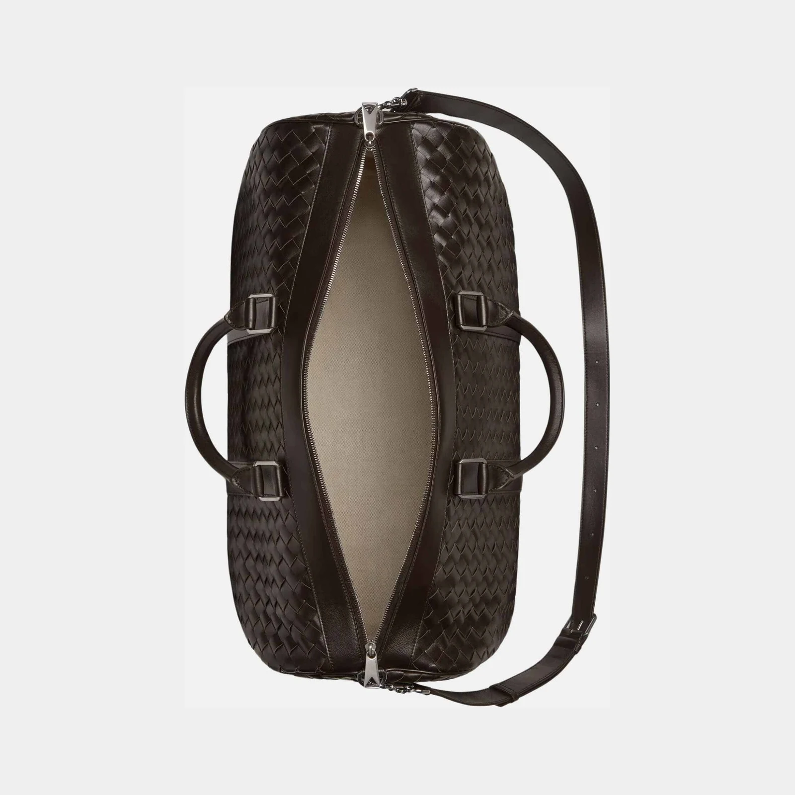 Bottega Veneta Cabin Duffle Bag In Intrecciato Leather