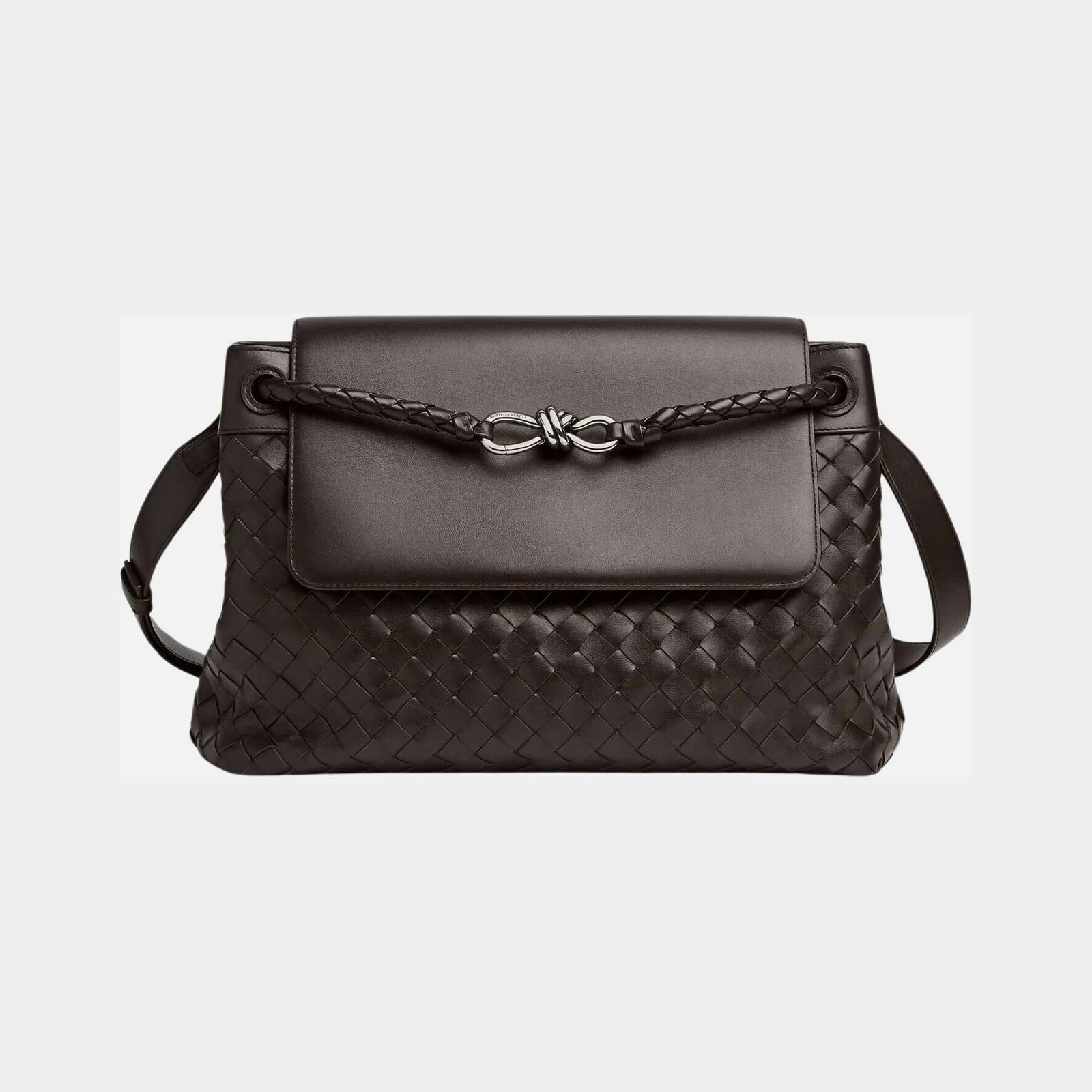 Bottega Veneta Andiamo Messenger Bag In Intrecciato Leather