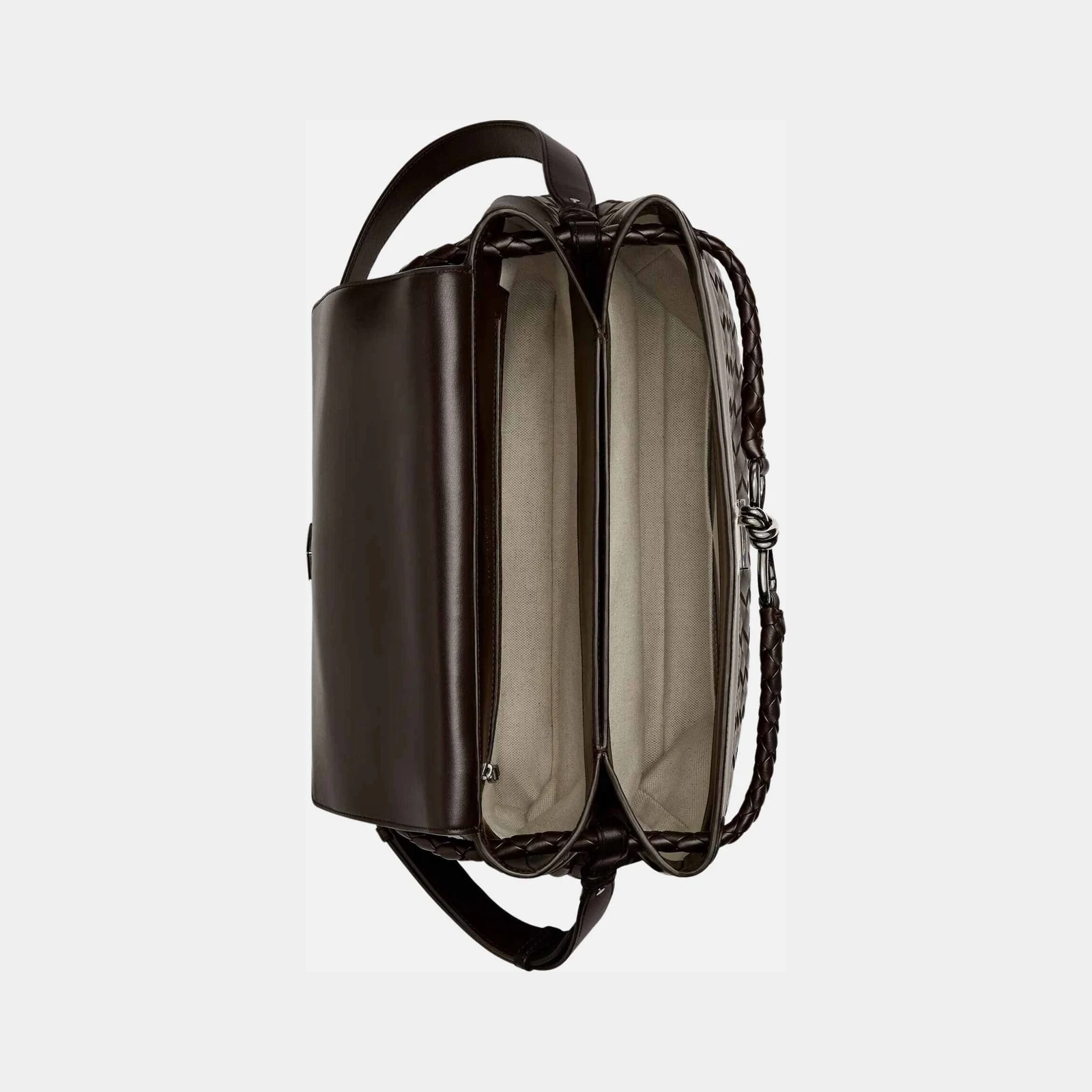 Bottega Veneta Andiamo Messenger Bag In Intrecciato Leather