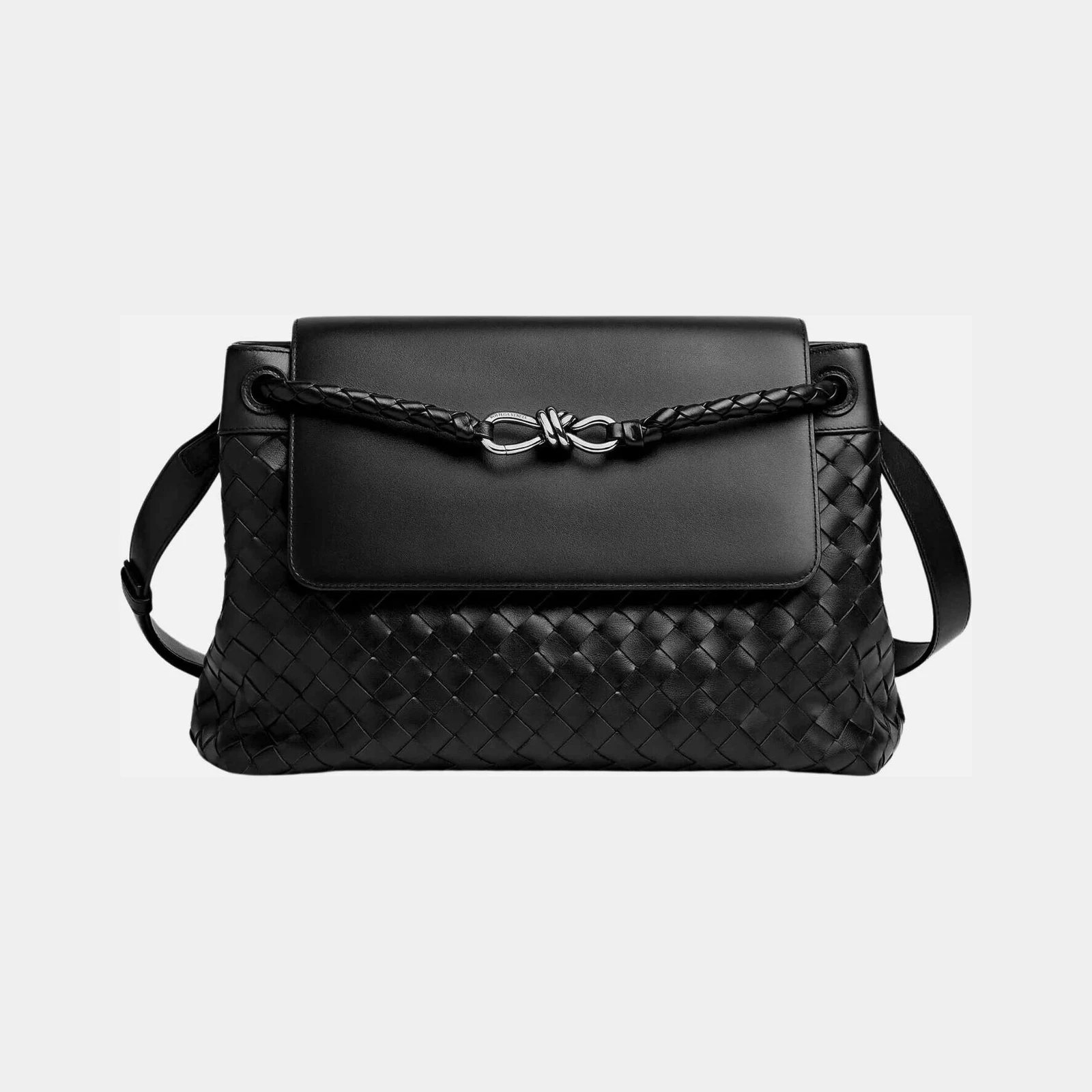 Bottega Veneta Andiamo Messenger Bag In Intrecciato Leather