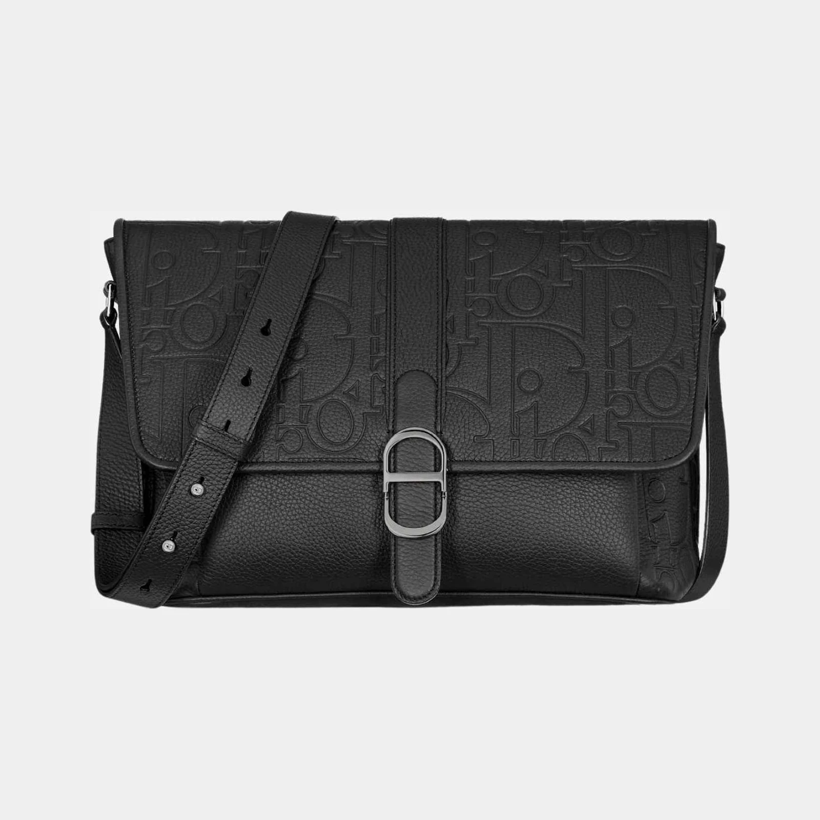 Dior Large Daily Messenger Bag with Flap in Grained Calfskin