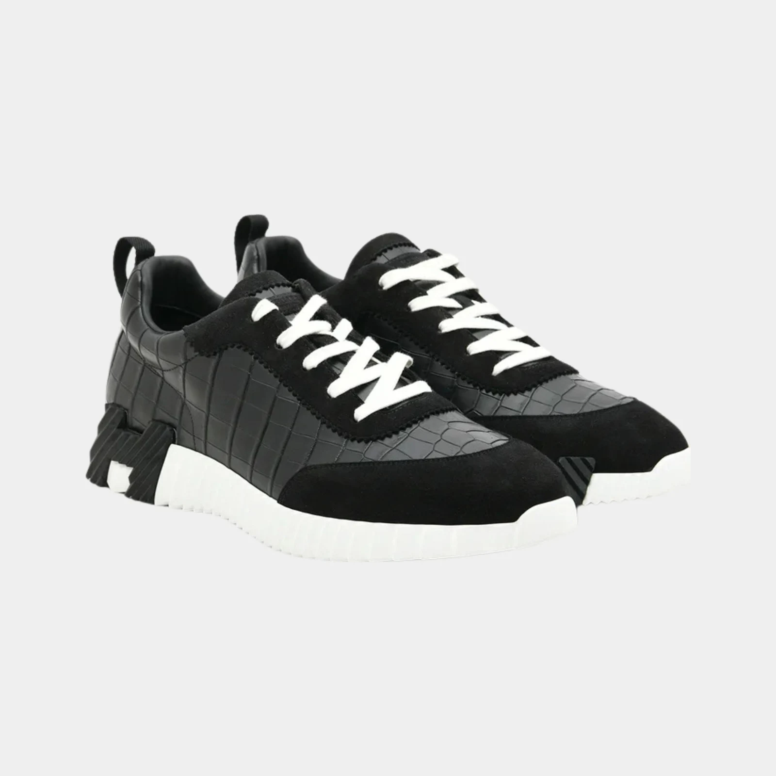 Hermès Bouncing Sneaker Suede Matte Niloticus Crocodile
