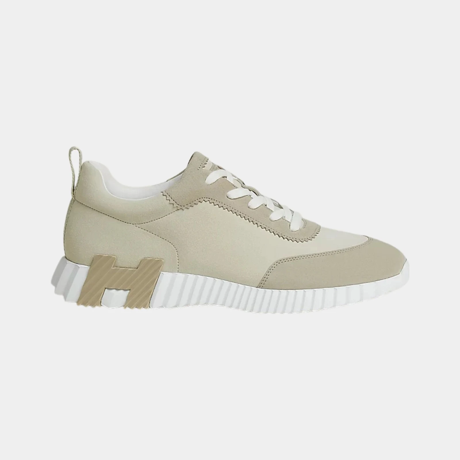 Hermès Bouncing Sneaker in fabric ribbon And Suede Goatskin