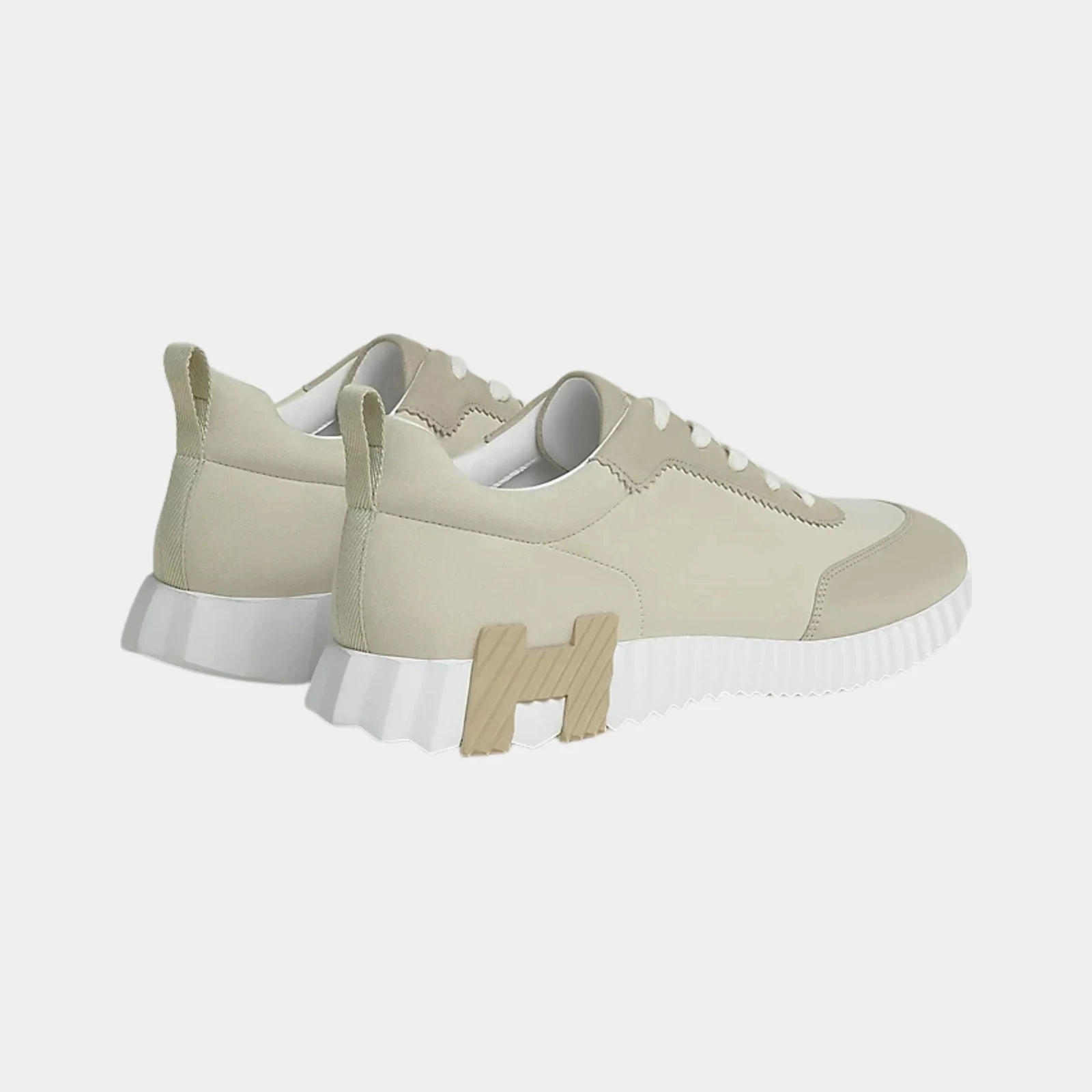 Hermès Bouncing Sneaker in fabric ribbon And Suede Goatskin