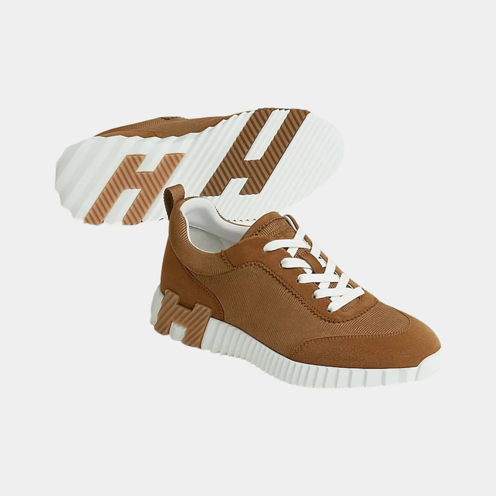 Hermès Bouncing Sneakers Corduroy And Suede Goatskin