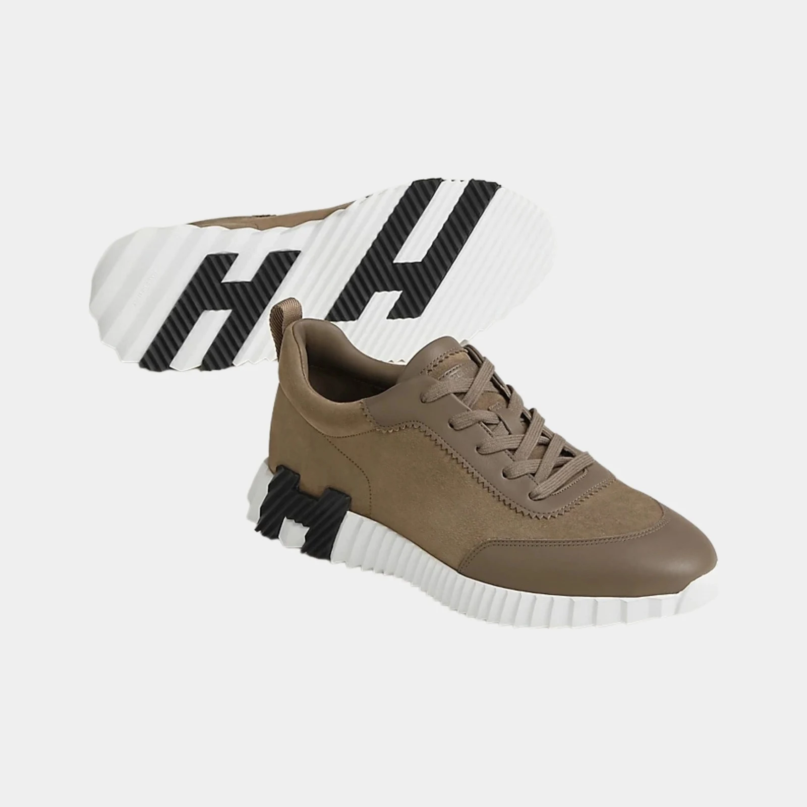 Hermès Bouncing Sneaker in Suede and Calfskin Men