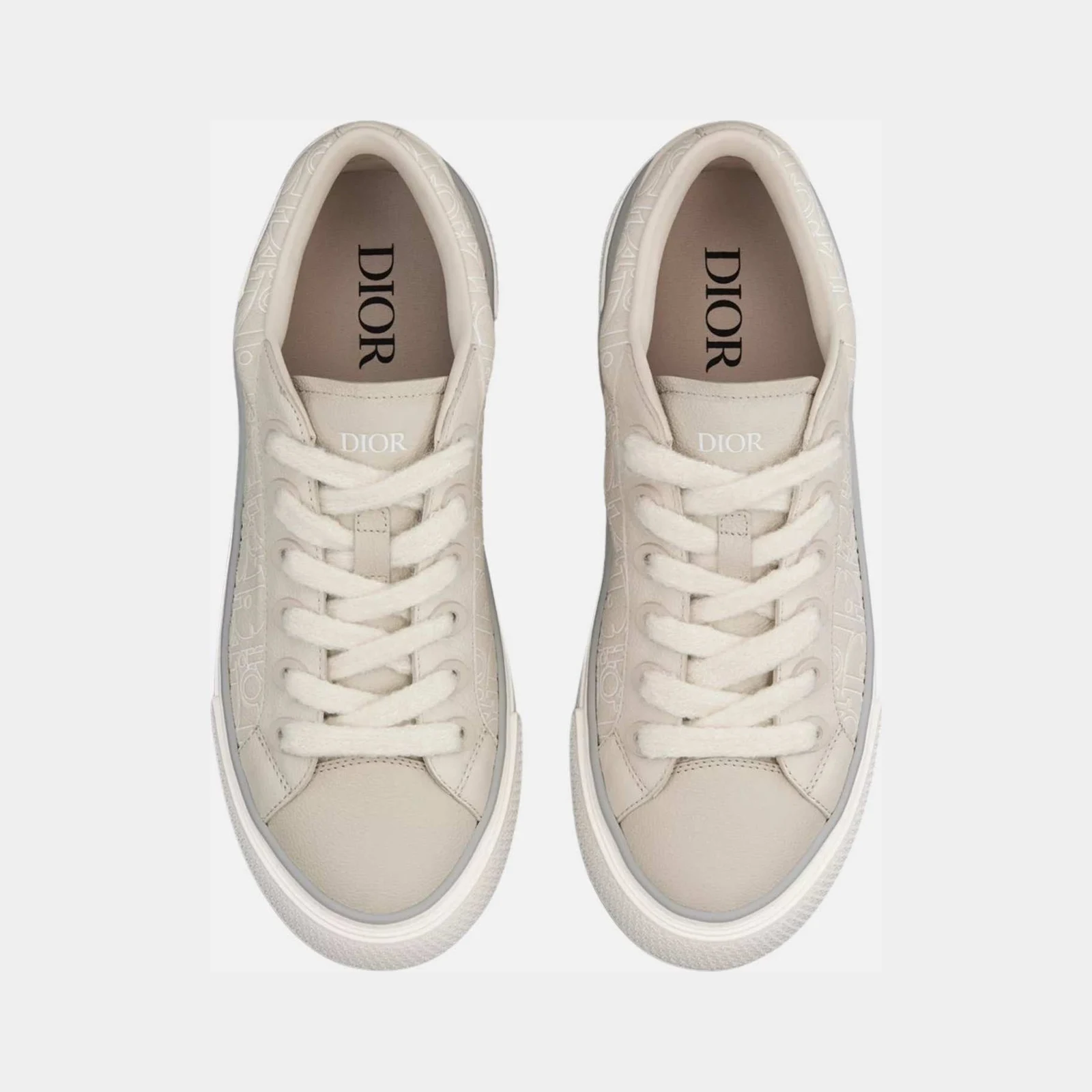 Dior B33 Spin Sneaker In Grained Calfskin And Gravity Outline Leather