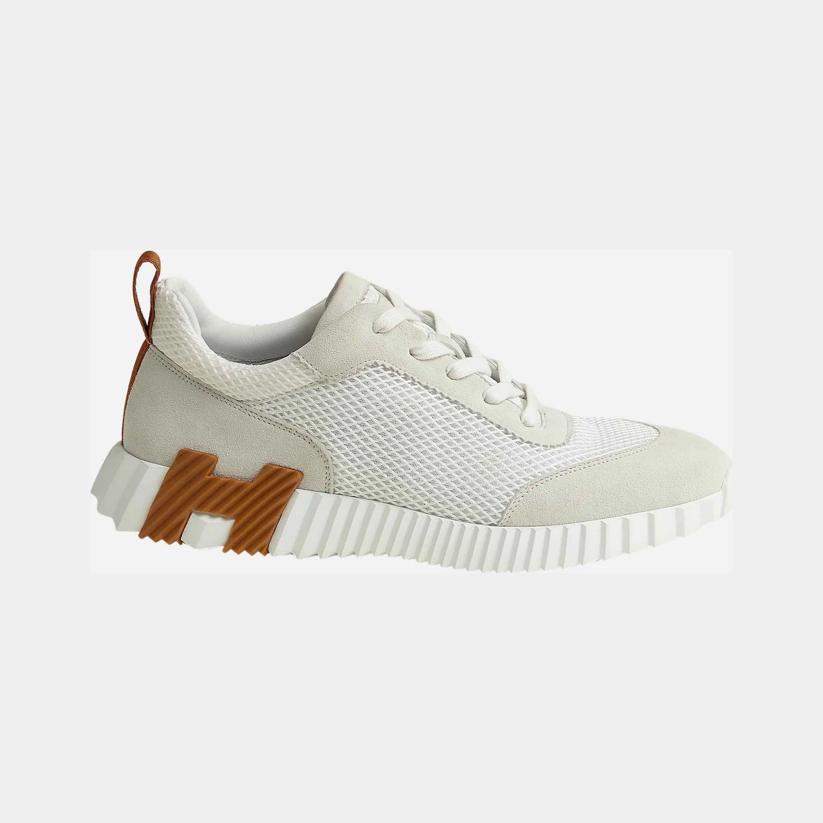 Hermès Bouncing Sneakers Graphic Mesh Suede Men