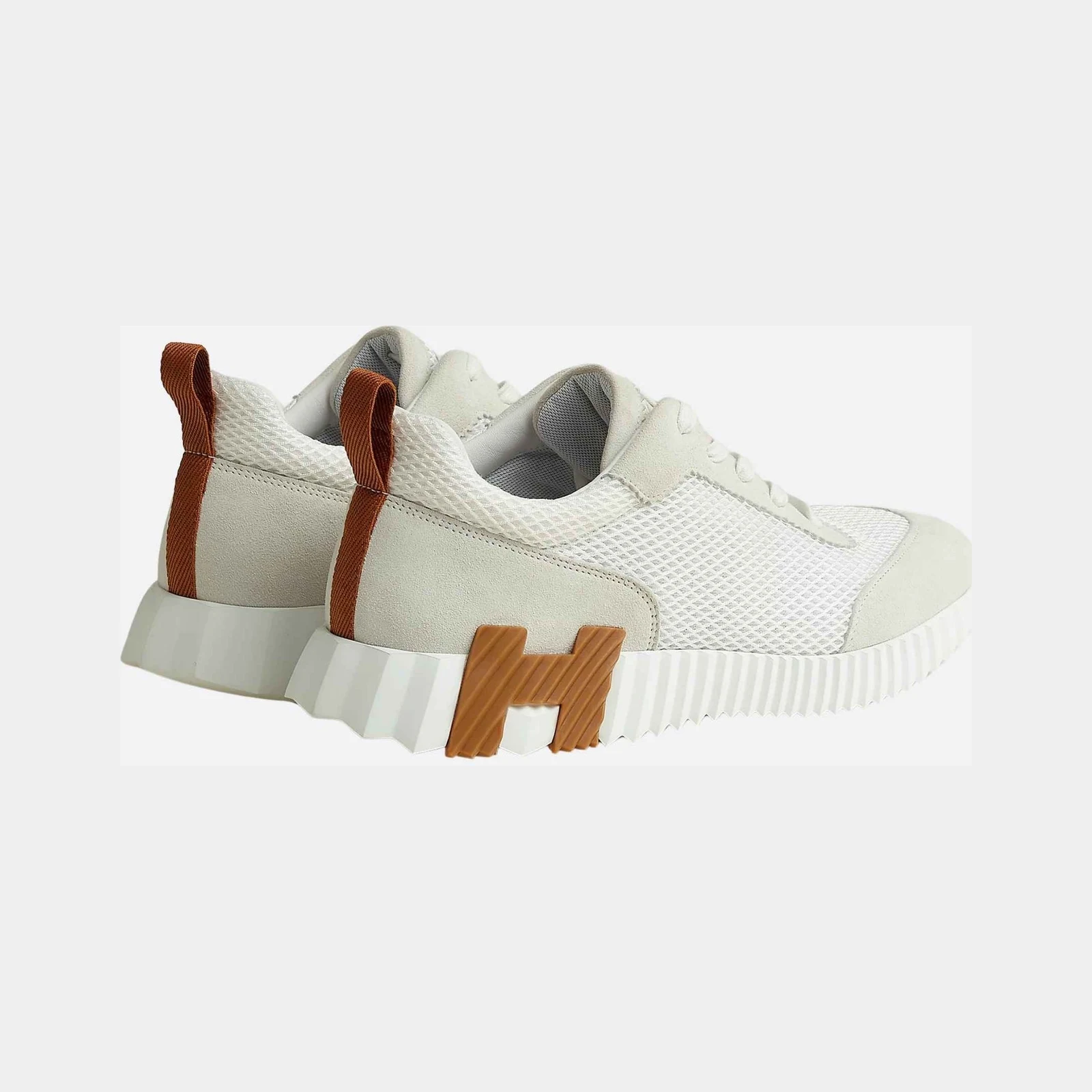 Hermès Bouncing Sneakers Graphic Mesh Suede Men