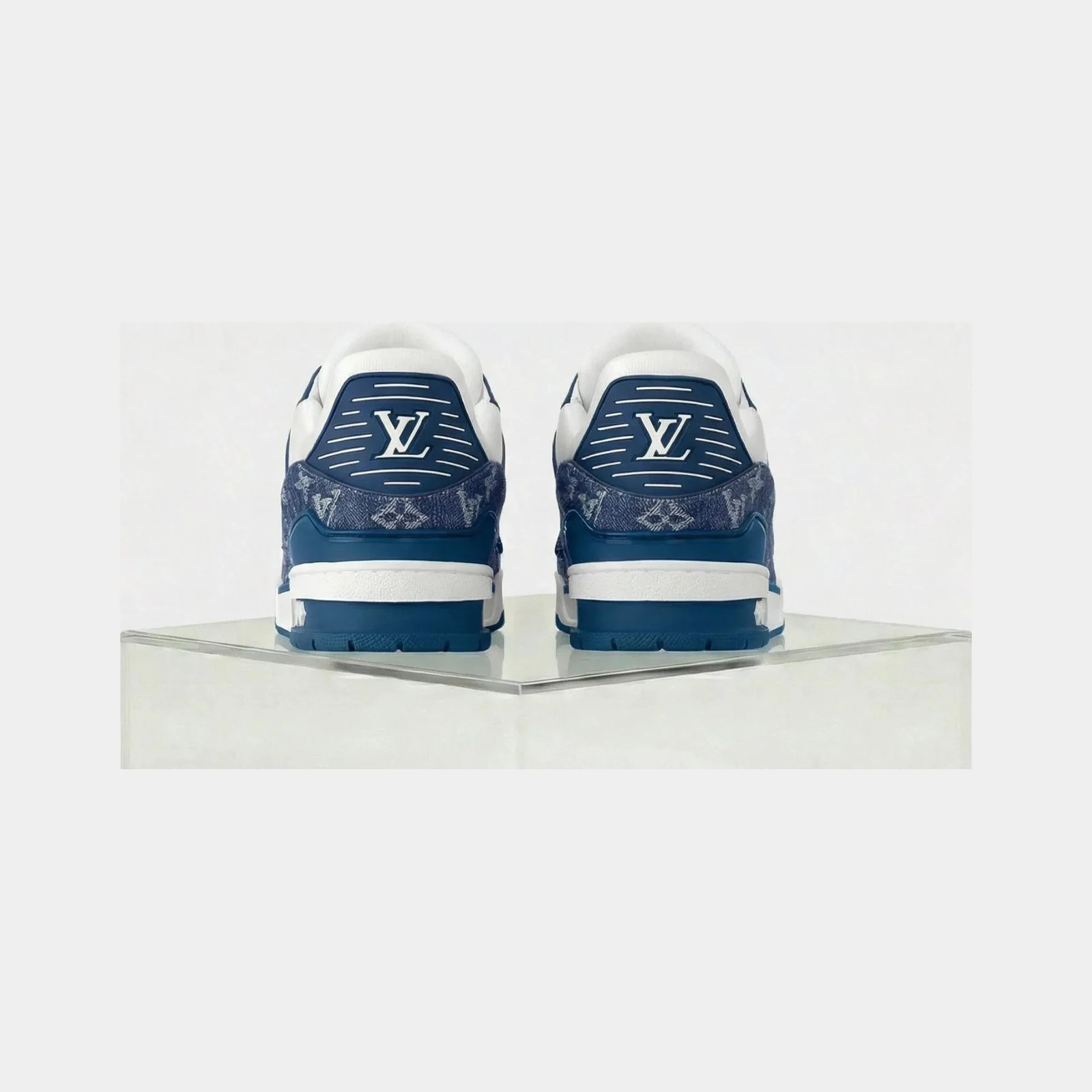 Louis Vuitton LV Trainers Monogram Denim and Monogram Calf Leather
