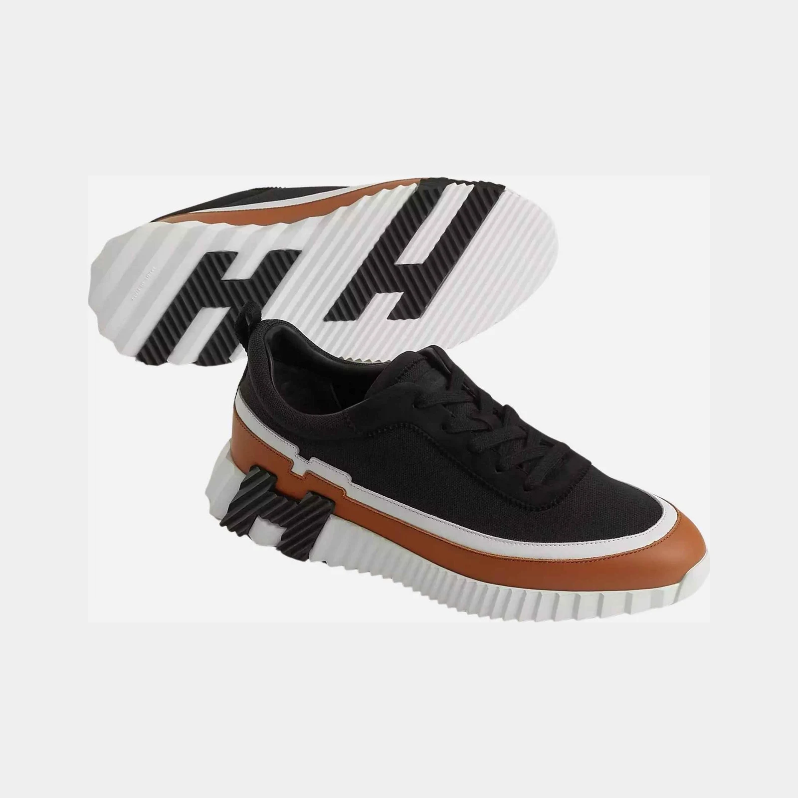 Hermès Bouncing Sneaker Knit Calfskin Suede Men