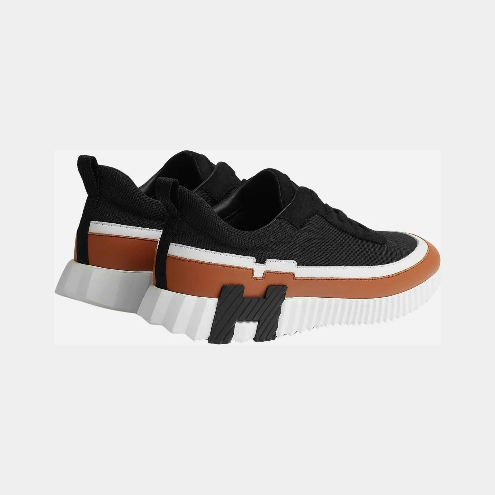 Hermès Bouncing Sneaker Knit Calfskin Suede Men