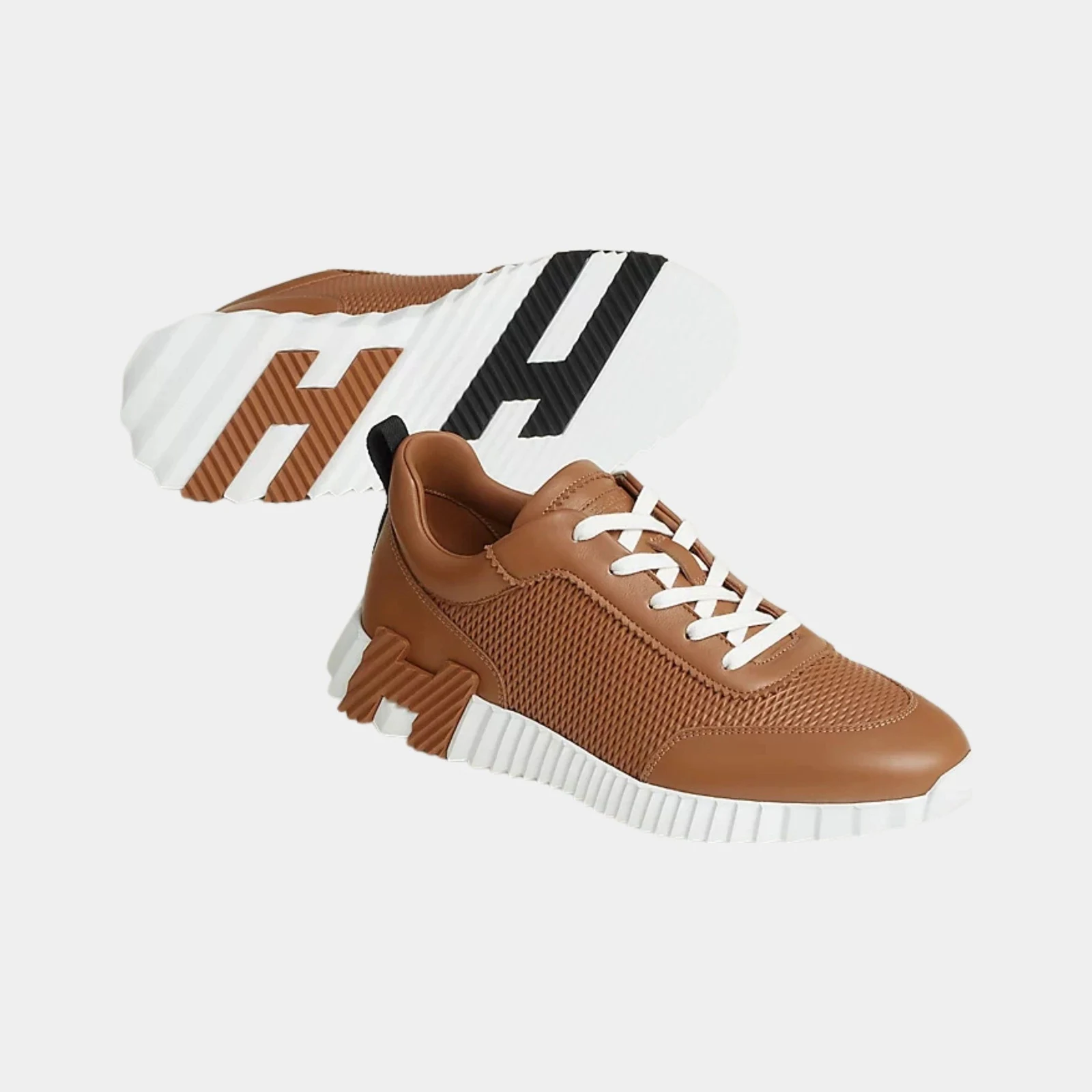 Hermès Bouncing Sneaker in Graphic Calfskin And Calfskin