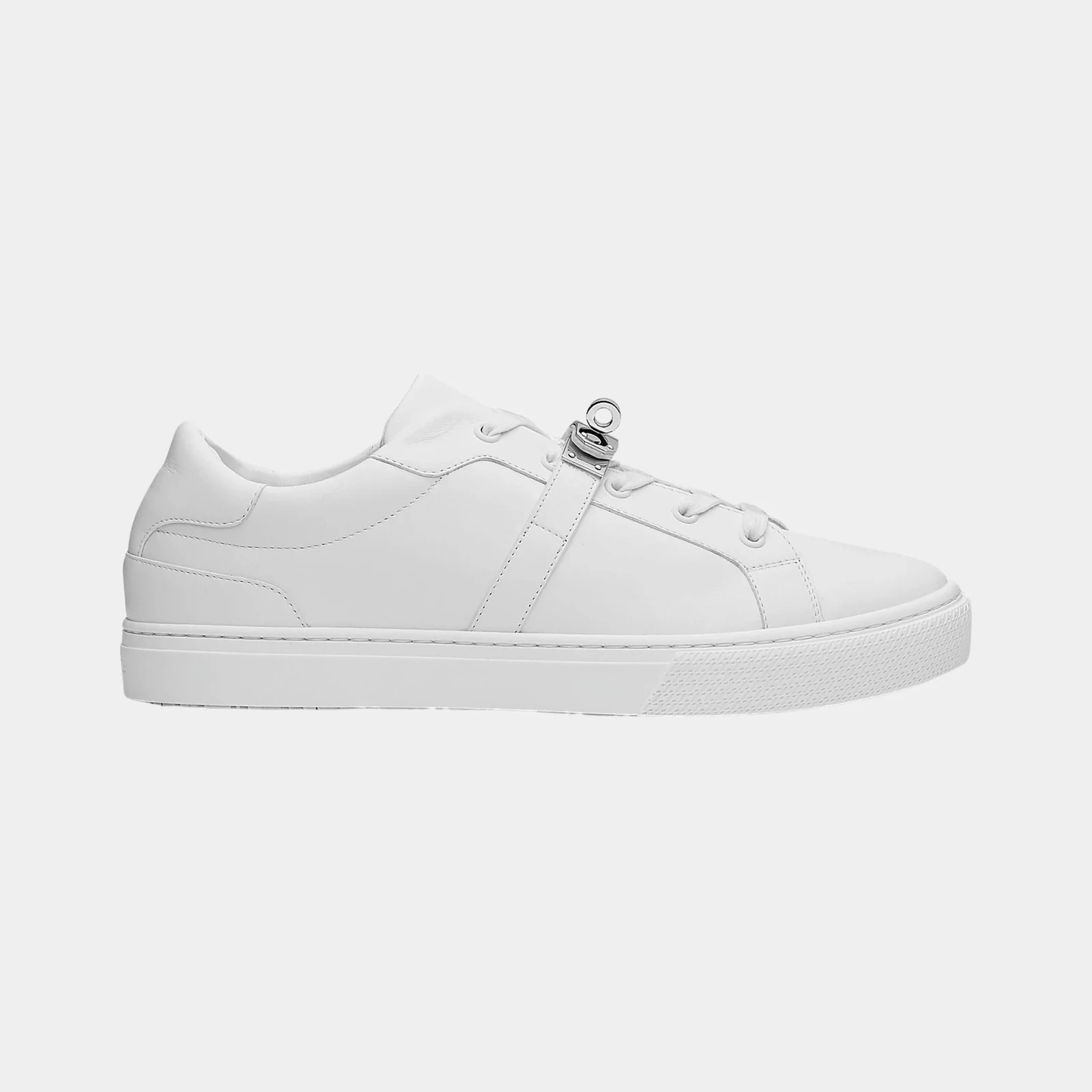 Hermès Day Sneaker in Calfskin with Palladium Plated Buckle