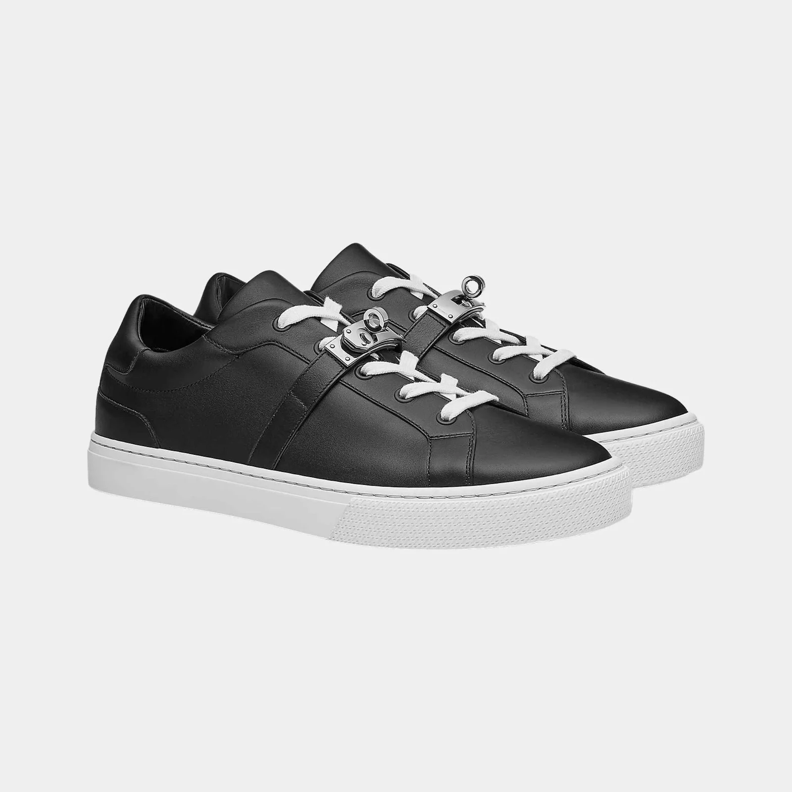 Hermès Day Sneaker in Calfskin with Palladium Plated Buckle