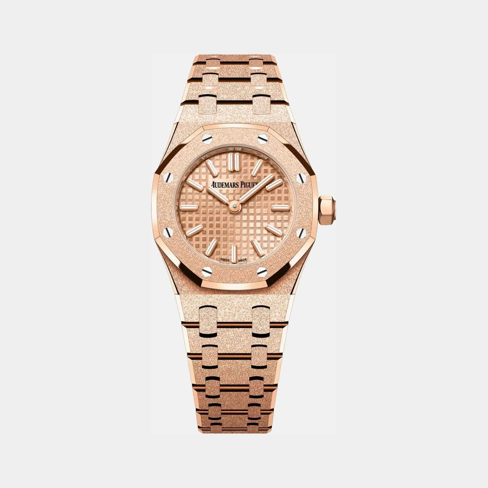 Audemars Piguet Royal Oak Mini Frosted Gold Quartz in Pink Gold Toned