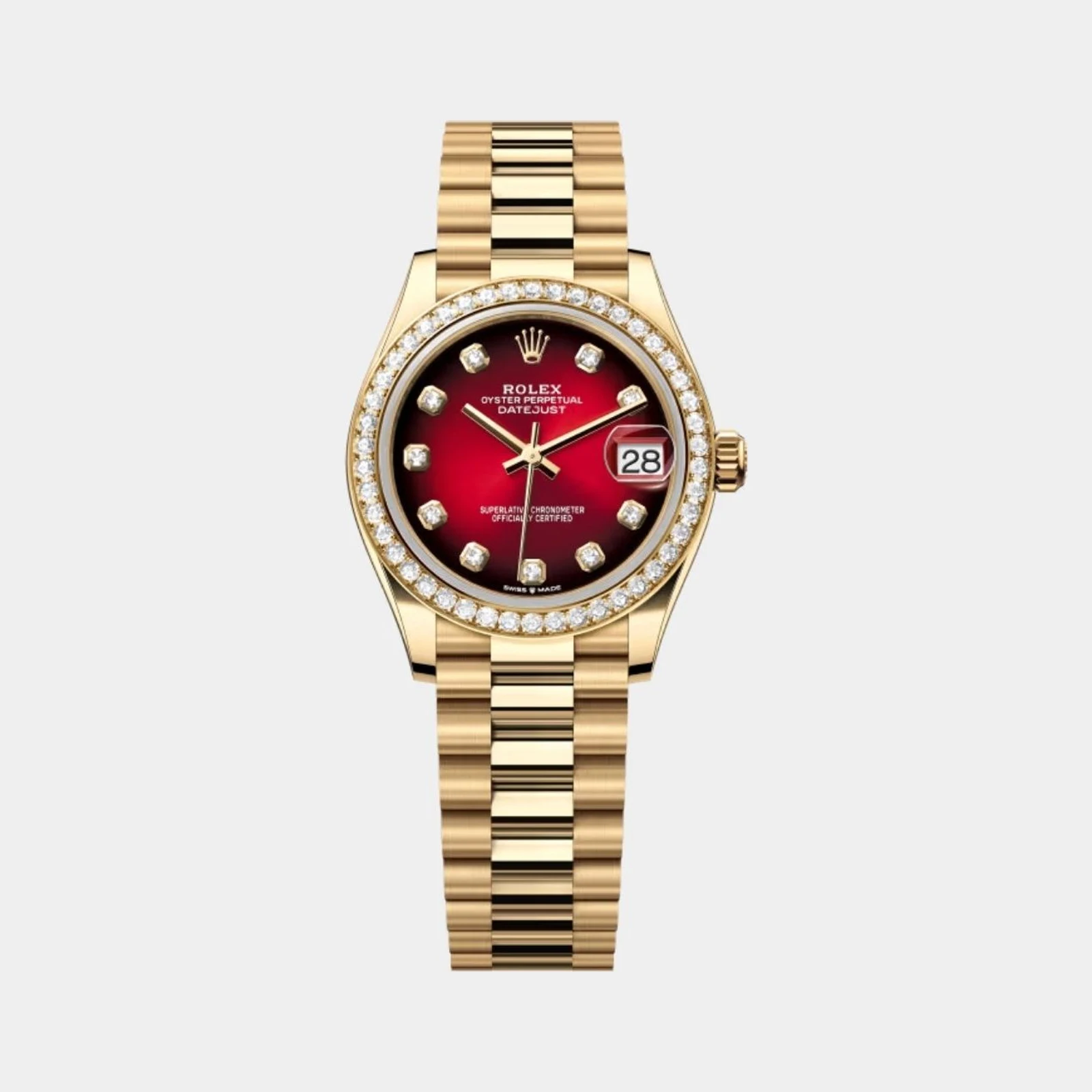 Rolex Datejust 31 Oyster Yellow Gold And Diamonds Ref. 278288RBR-0041