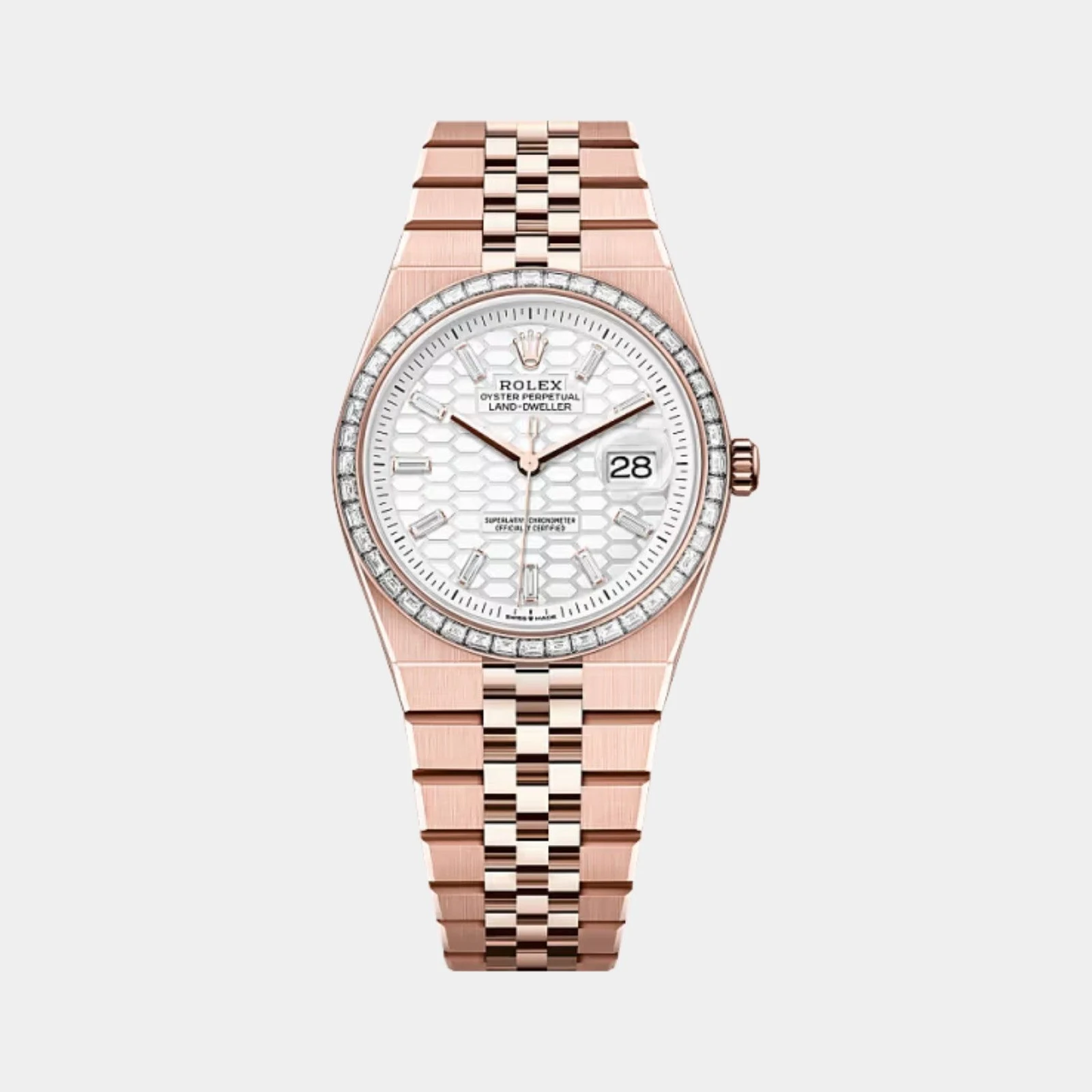 Rolex Land-Dweller 36 Everose Gold And Diamonds Ref. 127285TBR