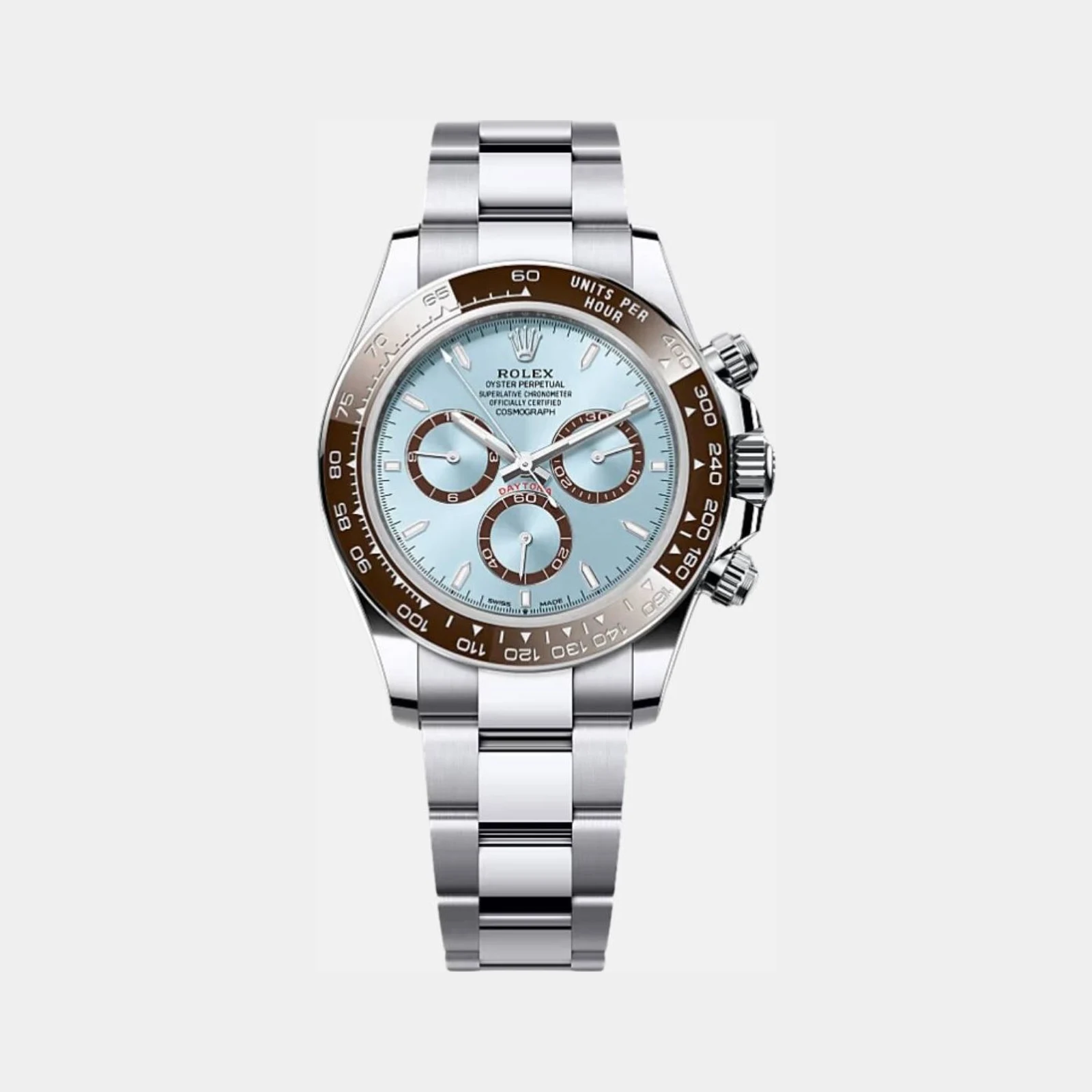 Rolex Daytona 126506-0001 Chestnut Bezel Ice Blue Dial Platinum