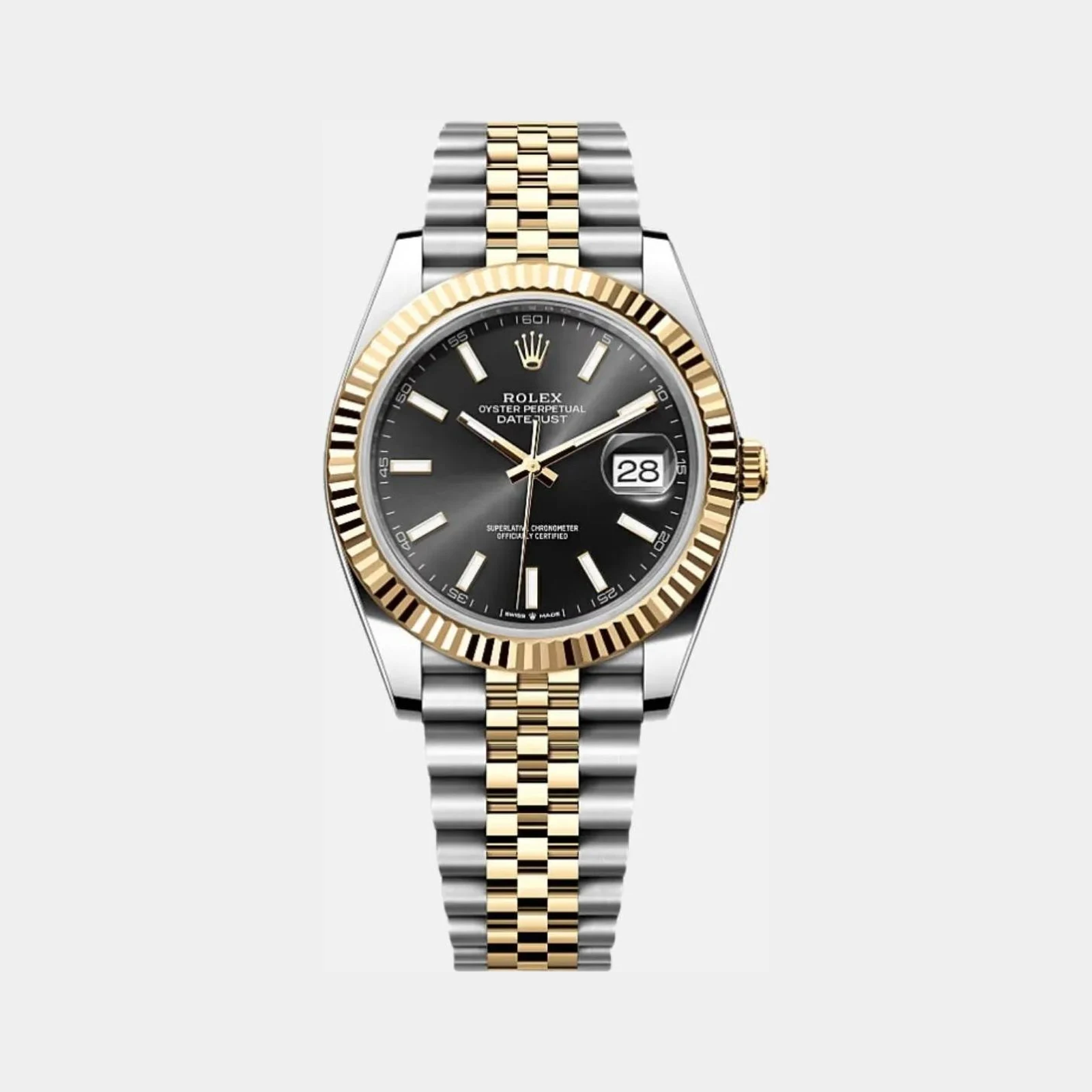 Rolex Datejust 41 126333-0014 Black Dial Oystersteel Yellow Gold