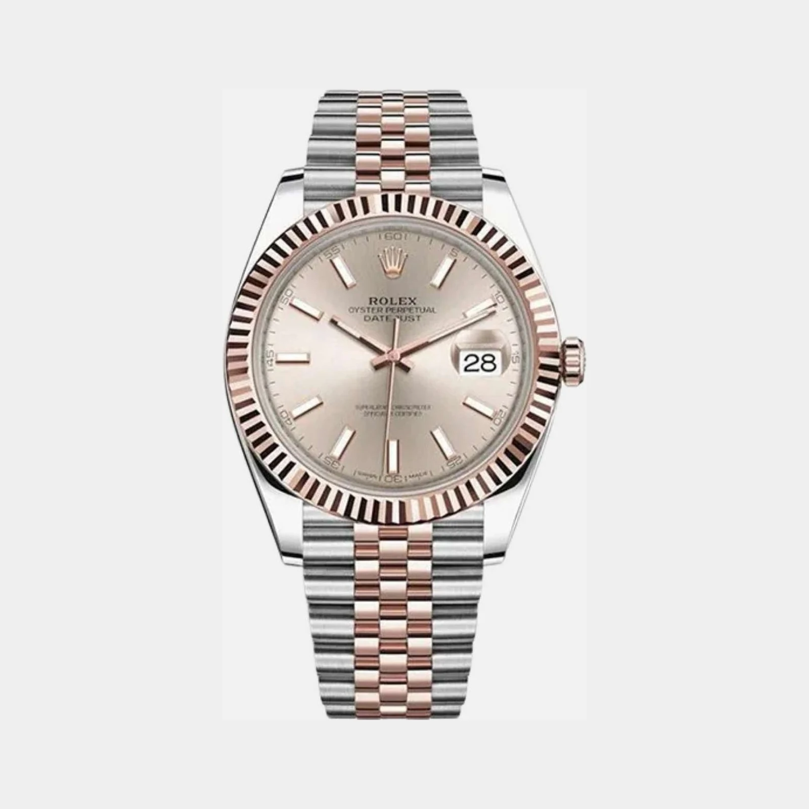 Rolex Datejust 126331 SUIJ Sundust Dial Fluted Bezel Rose Gold Steel