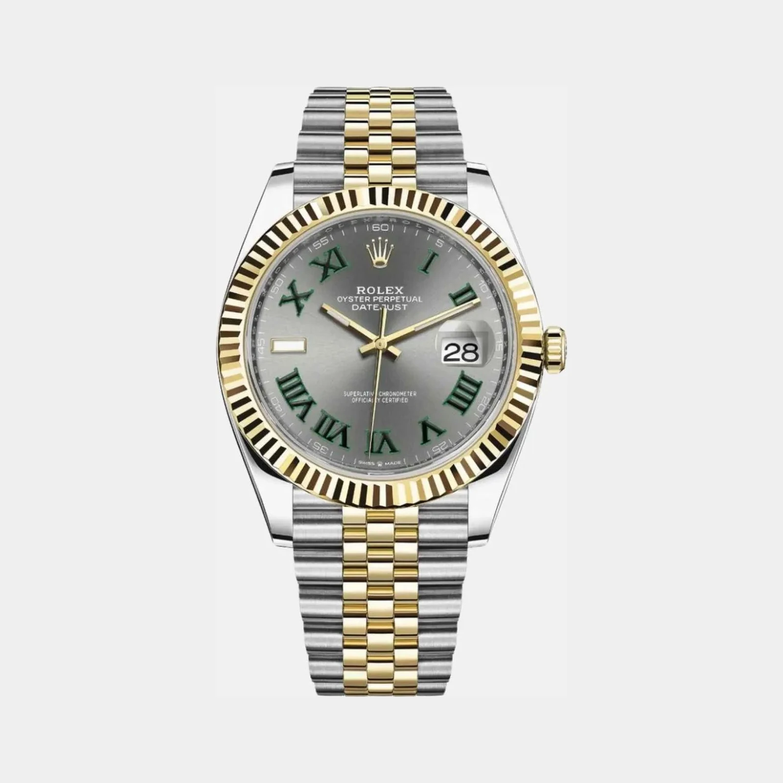 Rolex Datejust 41 126333 SLGRJ Slate Green Roman Dial Jubilee