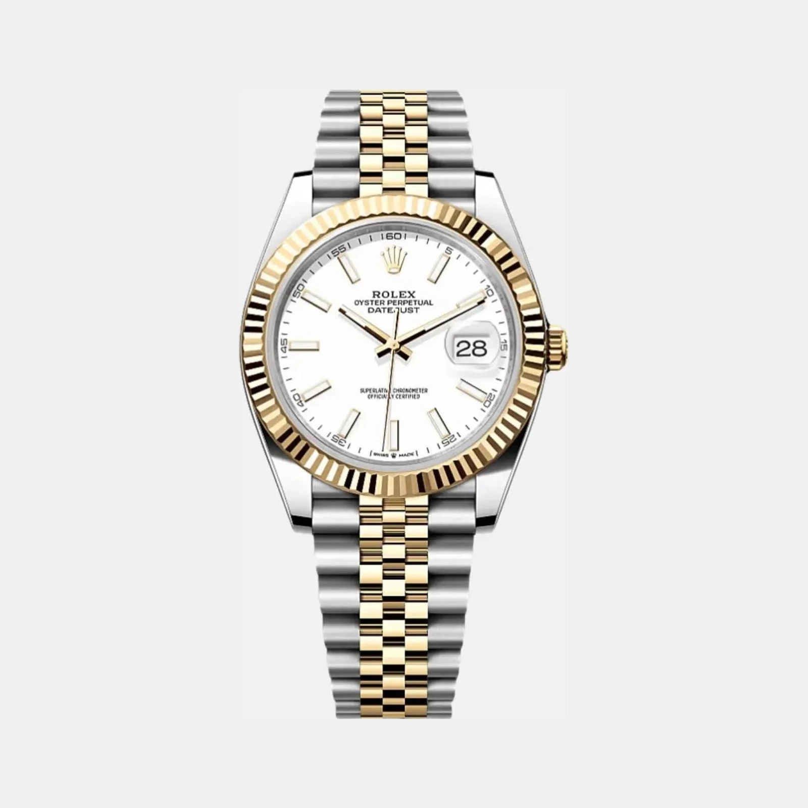 Rolex Datejust 41 126333-0016 White Dial Oystersteel Yellow Gold