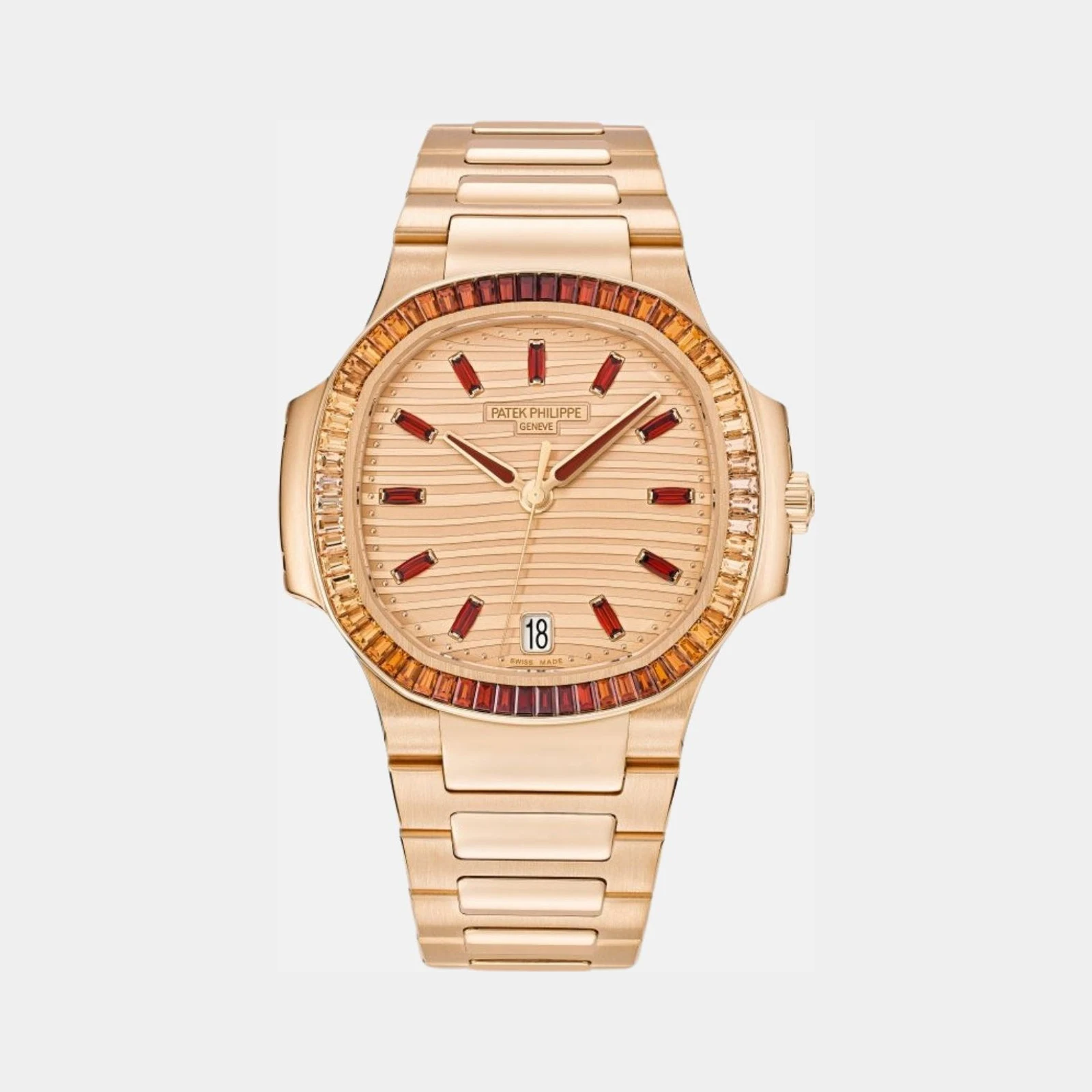 Patek Philippe Nautilus Rose-Gilt Waves Baguette - 7118/1300R - 001