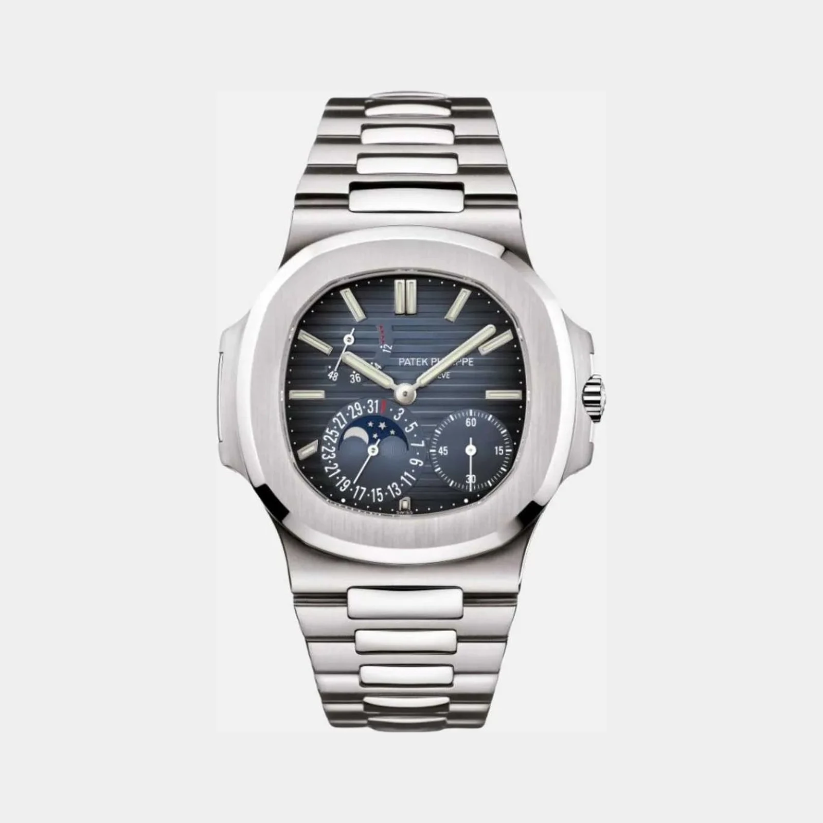 Patek Philippe Nautilus Automatic Winding Moon Phase 40mm Blue Dial 5712/1A-001