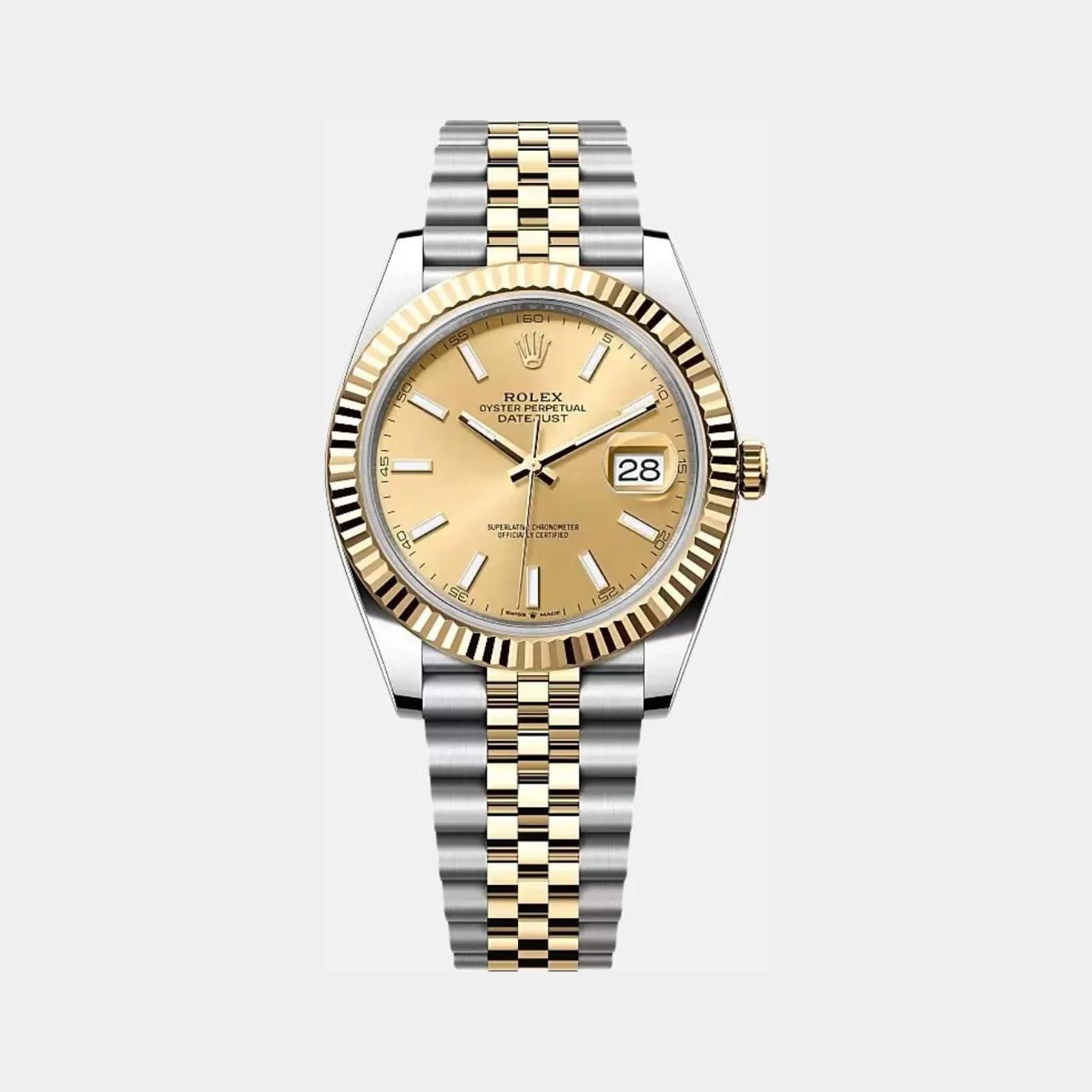Rolex Datejust 41 126333-0010 Champagne Dial Oystersteel Yellow Gold