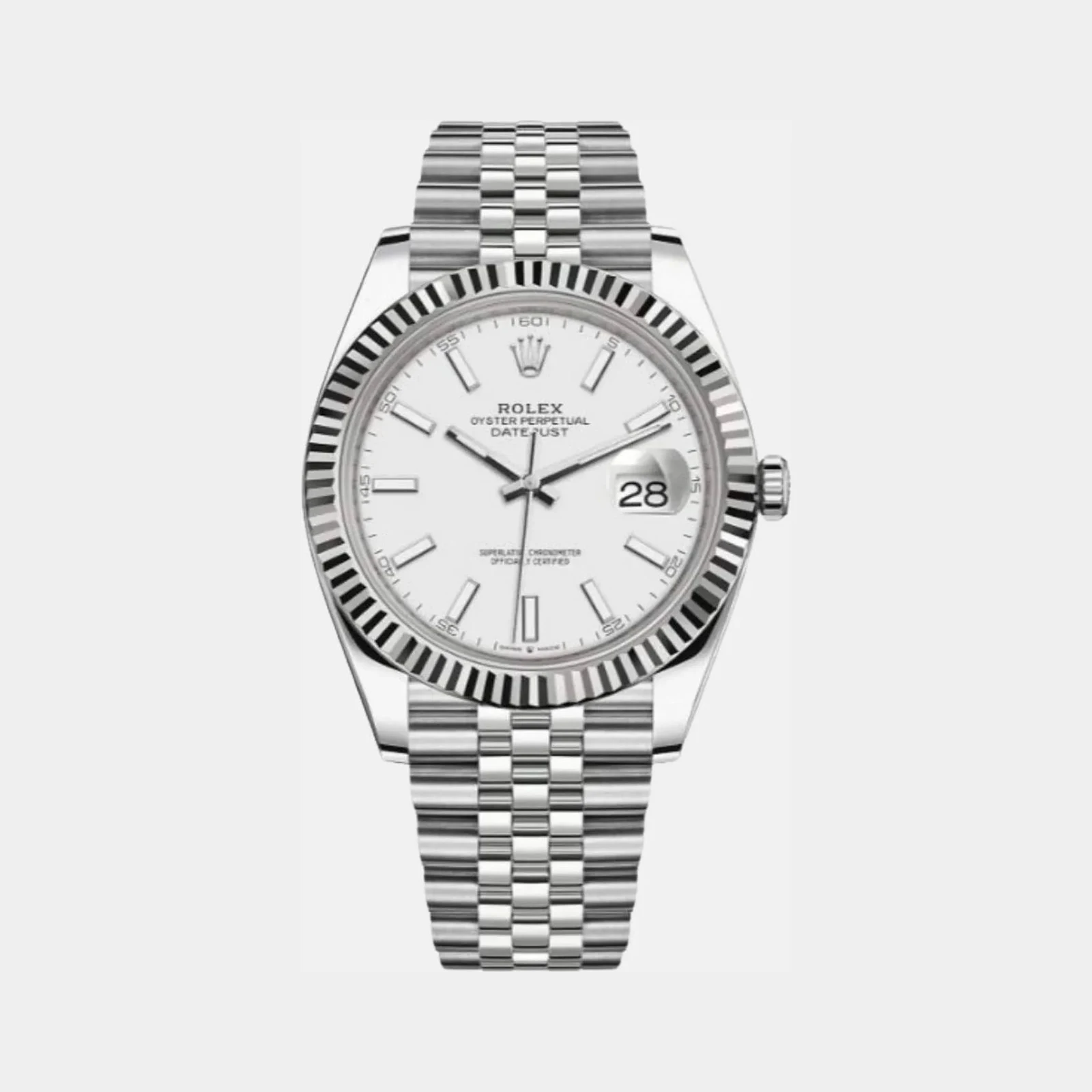 Rolex Datejust 41 126334-0010 White Index Dial Oyster Bracelet