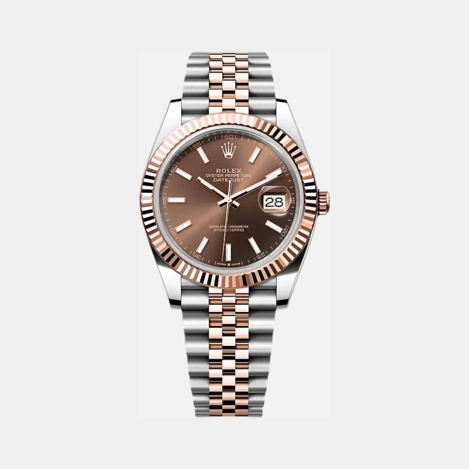 Rolex Datejust 41 126331 CHOIJ Chocolate Index Dial Everose Jubilee