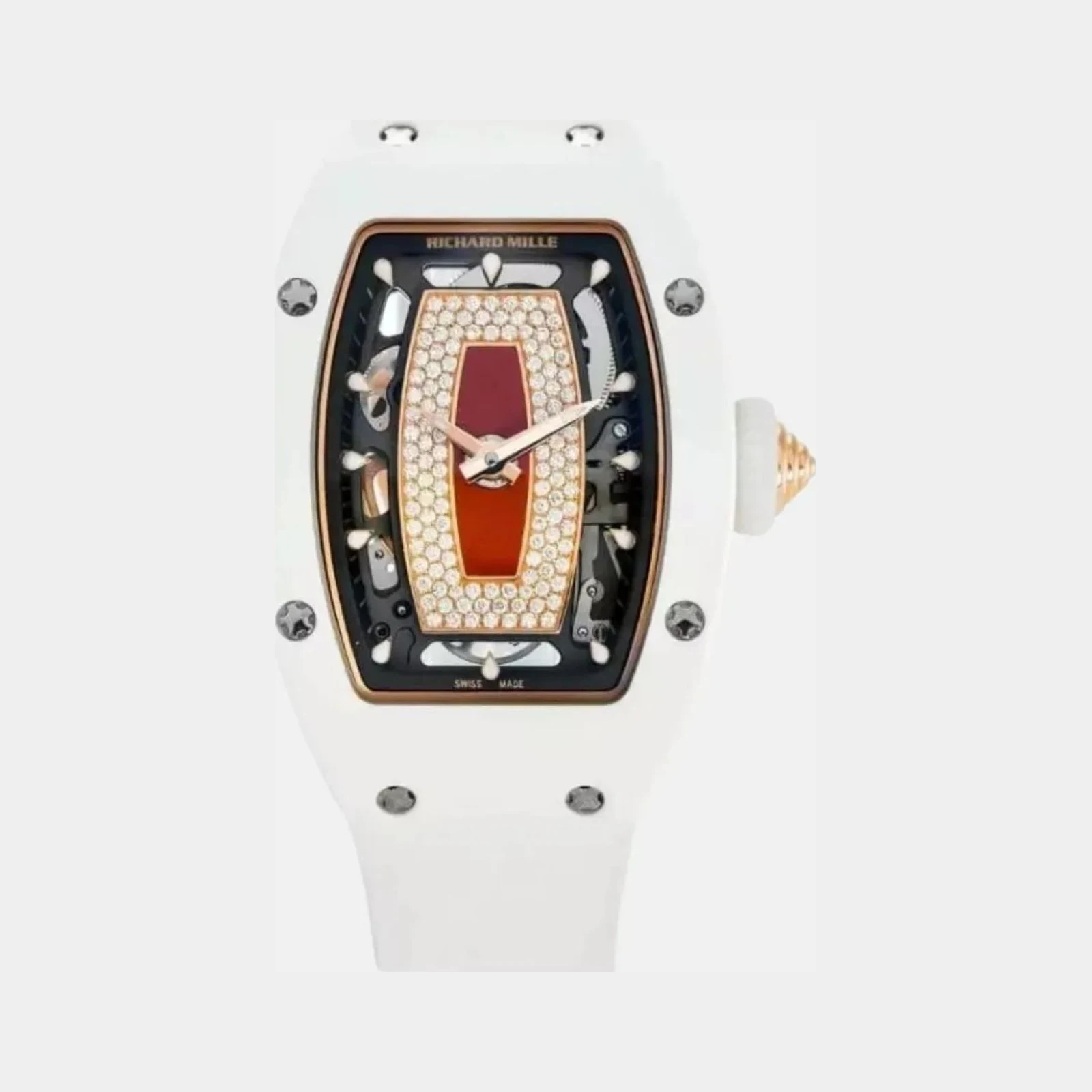Richard Mille RM07-01 RG-ATZ Diamond White Ceramic Red Jasper Dial