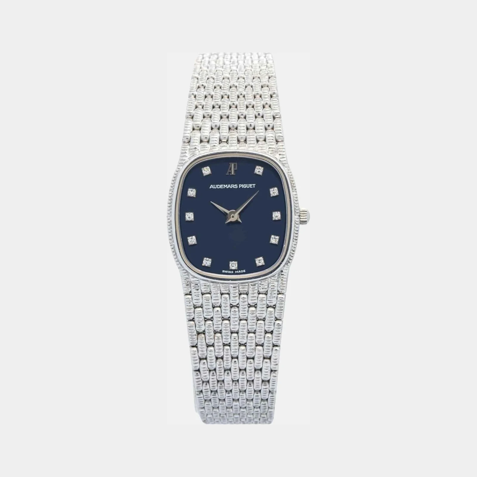 Audemars Piguet Cobra 18K White Gold Blue Diamond Dial