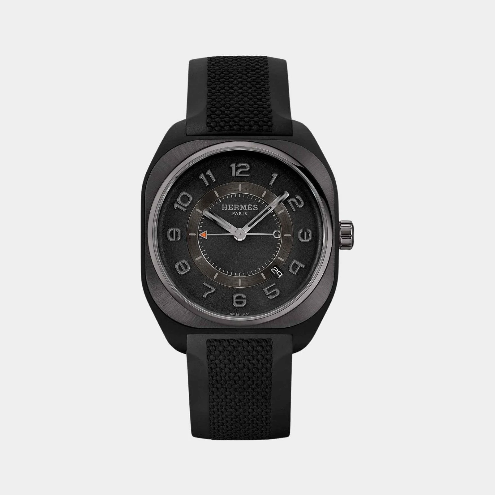 Hermès H08 Graphene Watch With Satin-Brushed Ceramic Sunburst Bezel