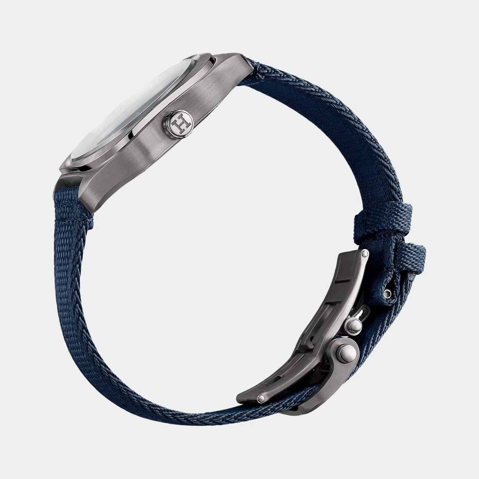 Hermès H08 Titanium Watch With Blue Webbing Strap