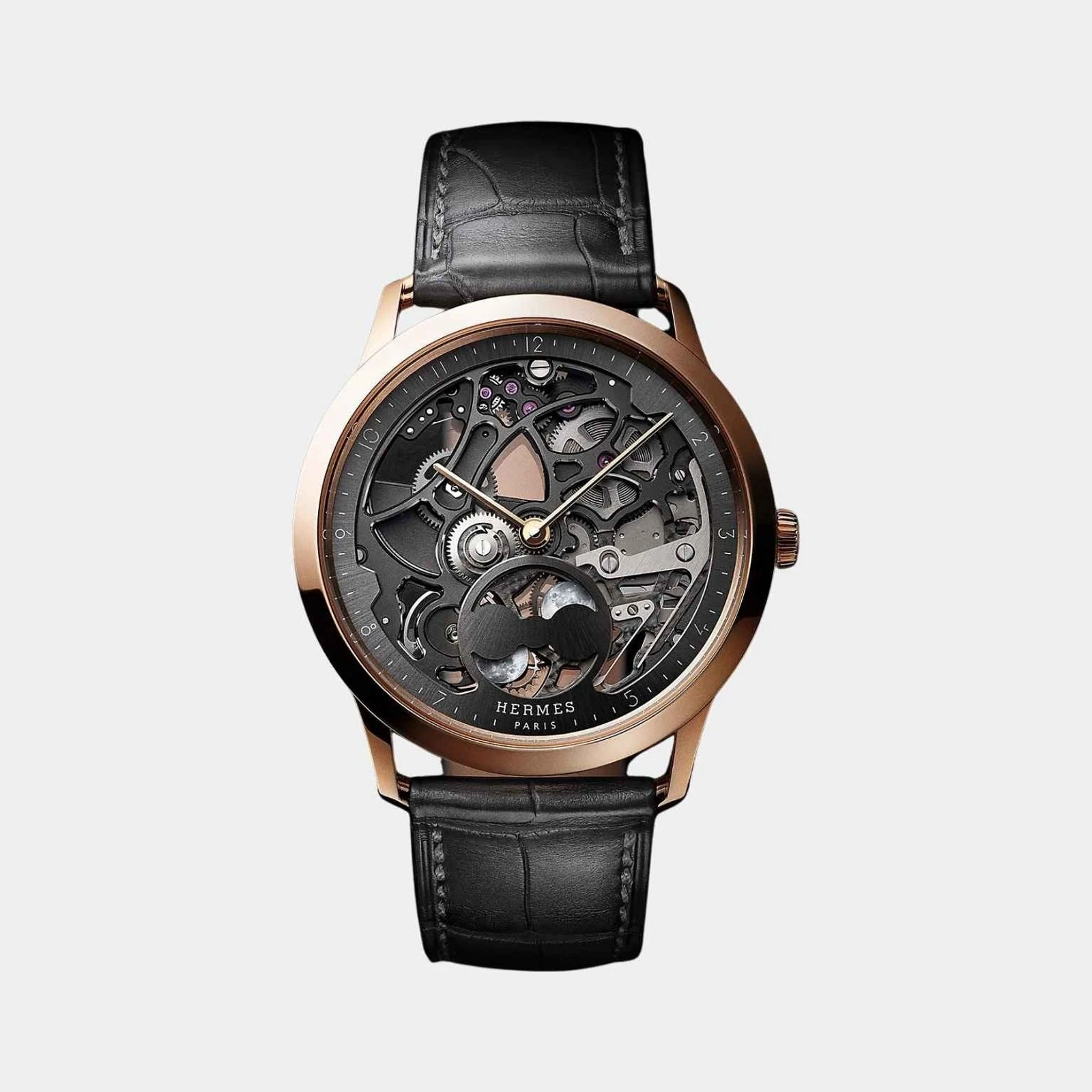 Hermès Slim d'Hermes Squelette 39.5 mm Rose Gold Watch