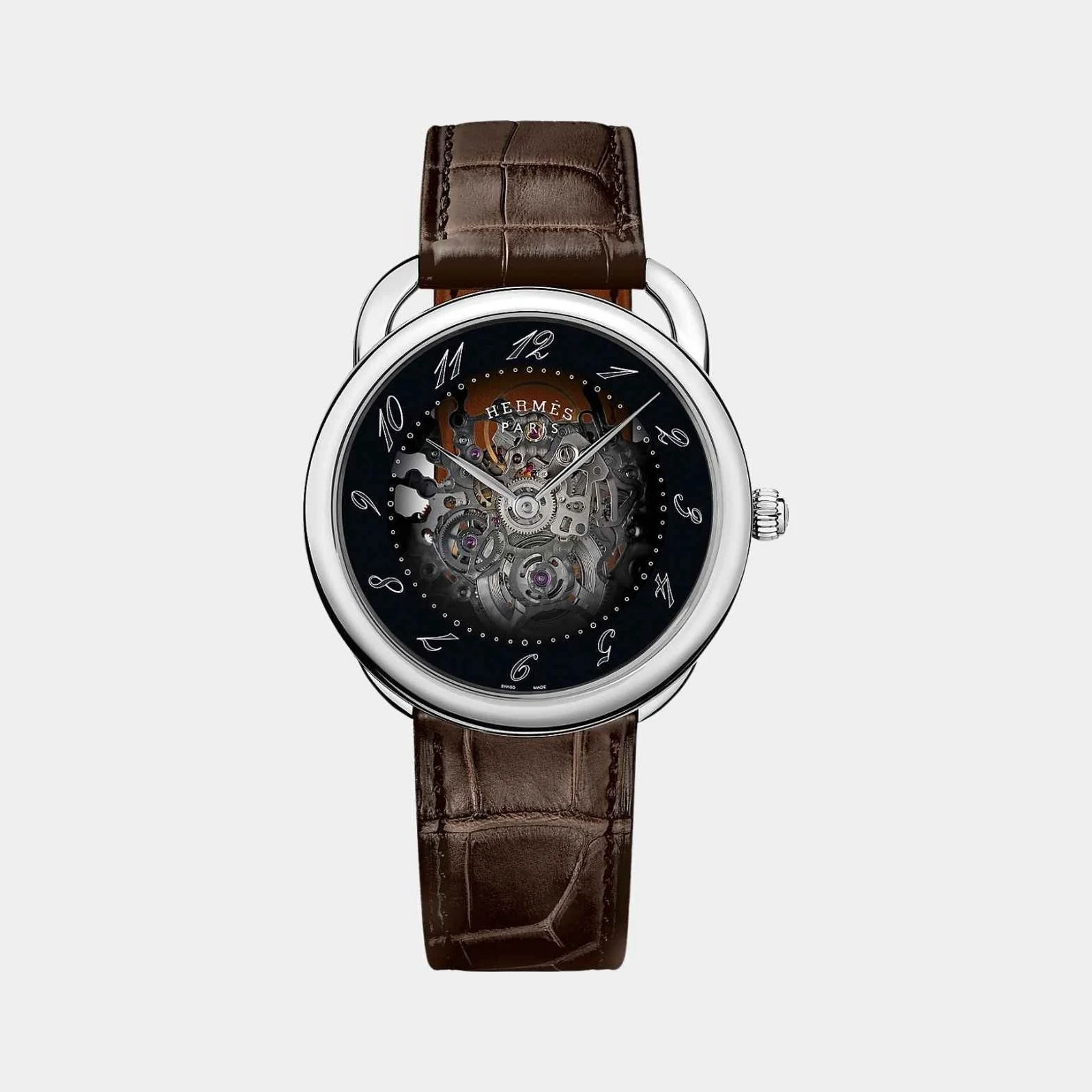 Hermès Arceau Squelette Watch With Gradient Mineral Glass Dial
