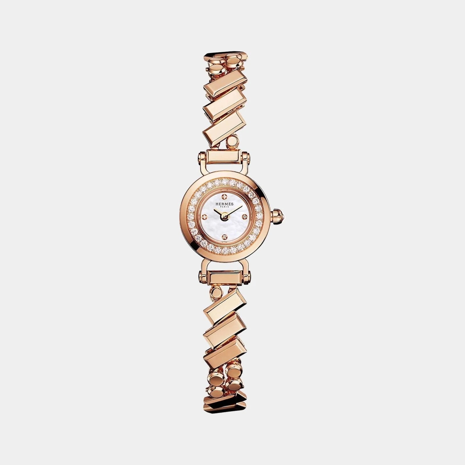 Hermès Faubourg Polka Rose Gold 15 mm Watch